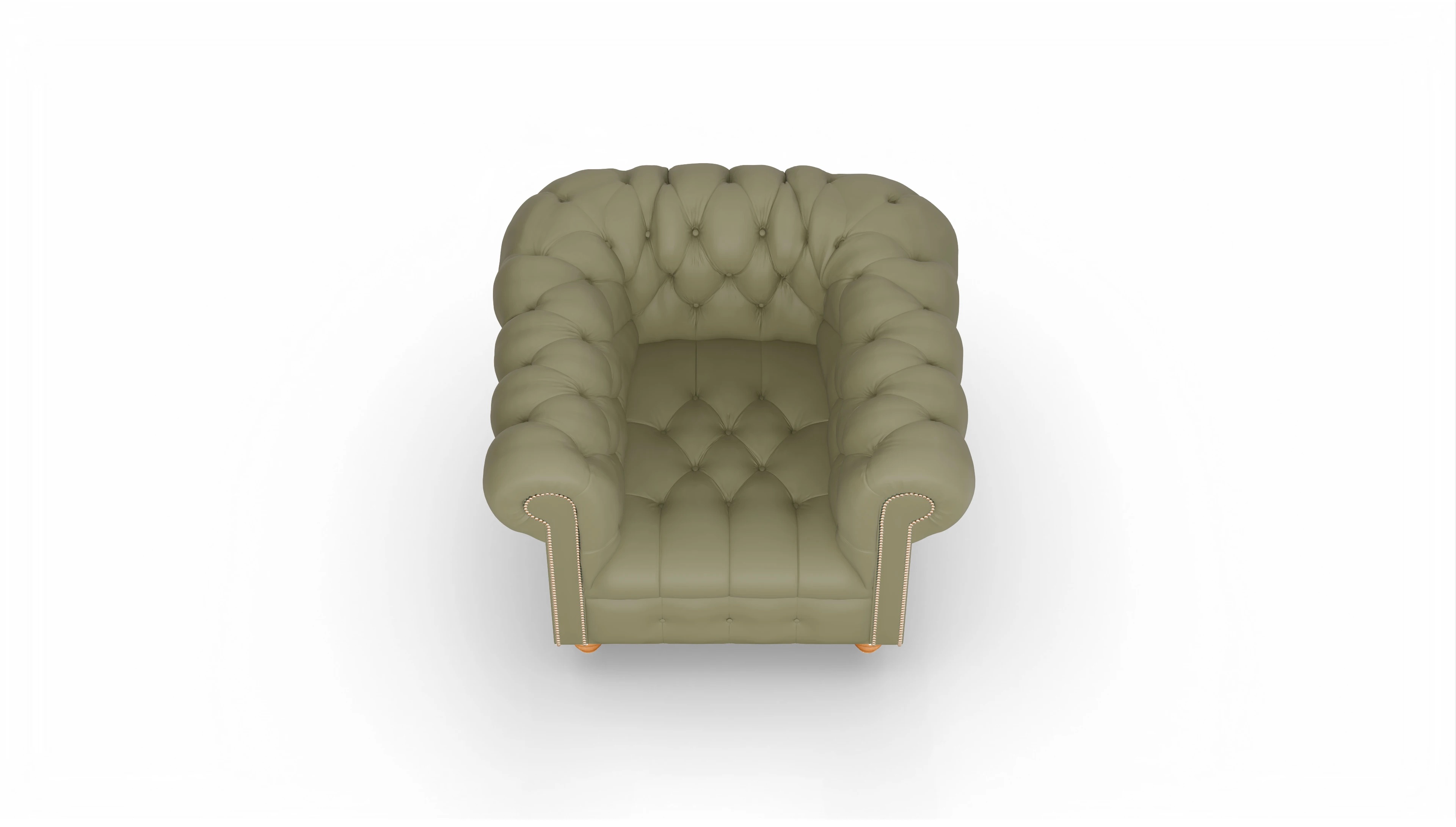 Victorian Chesterfield Sessel Liberty Ansicht des Produktes Liberty Sessel in Leder grün