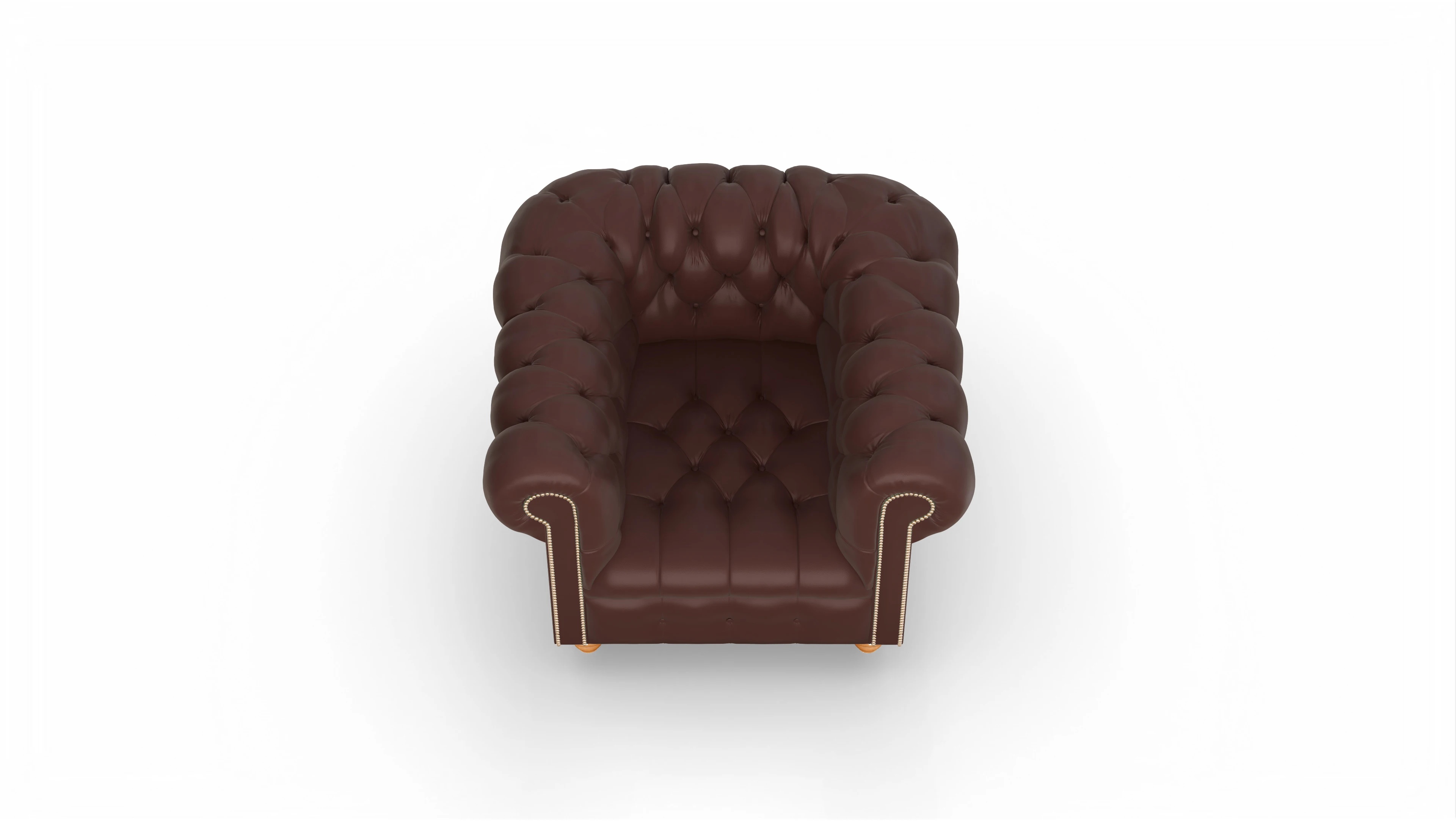Victorian Chesterfield Sessel Liberty Ansicht des Produktes Liberty Sessel in Leder braun
