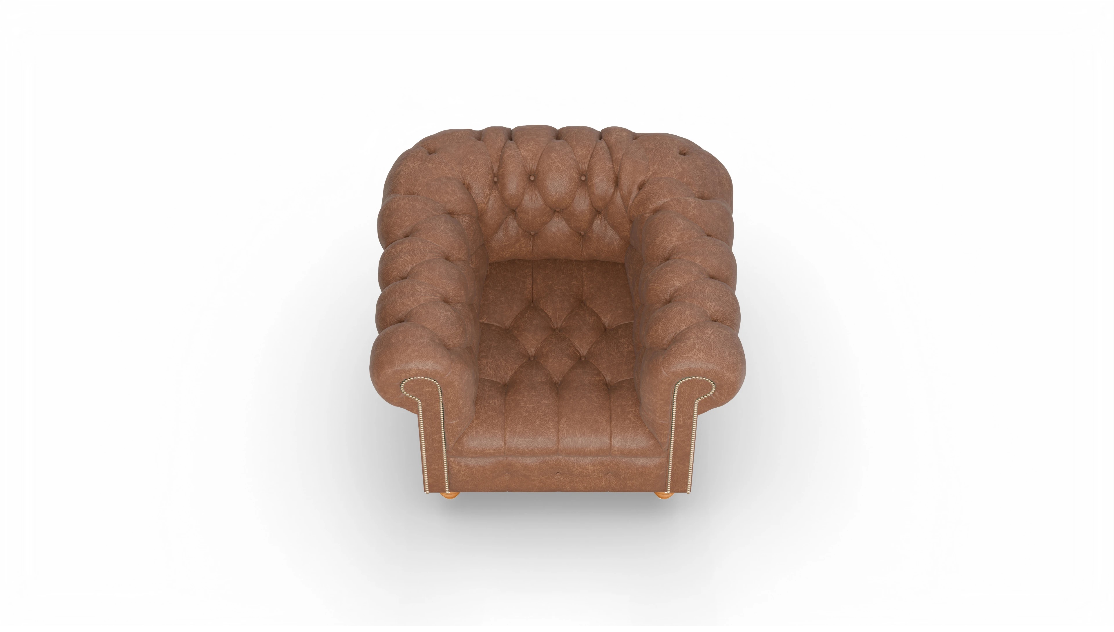 Victorian Chesterfield Sessel Liberty Ansicht des Produktes Liberty Sessel in Leder braun