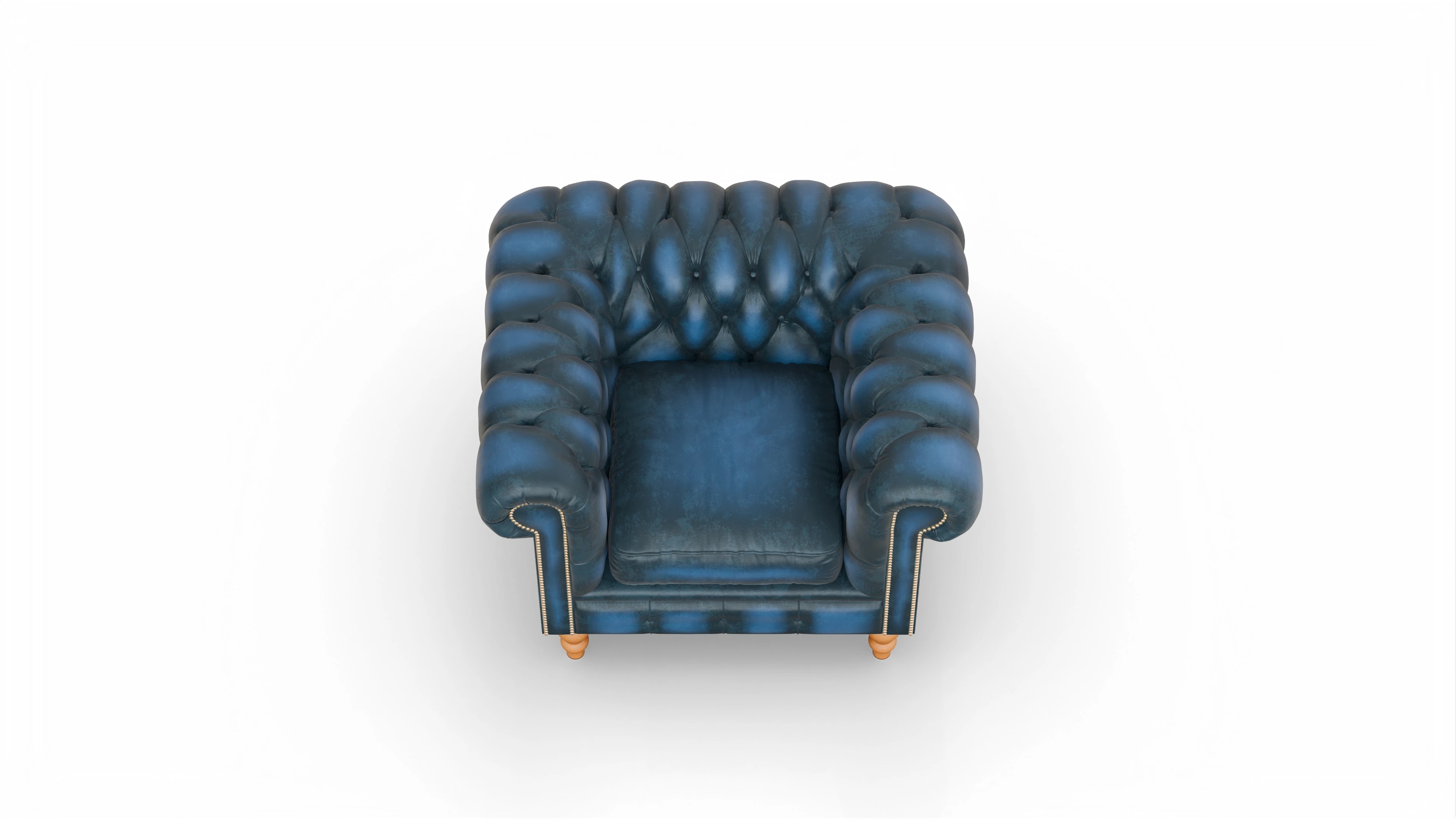 Ansicht des Produktes Russel Sessel in Leder blau