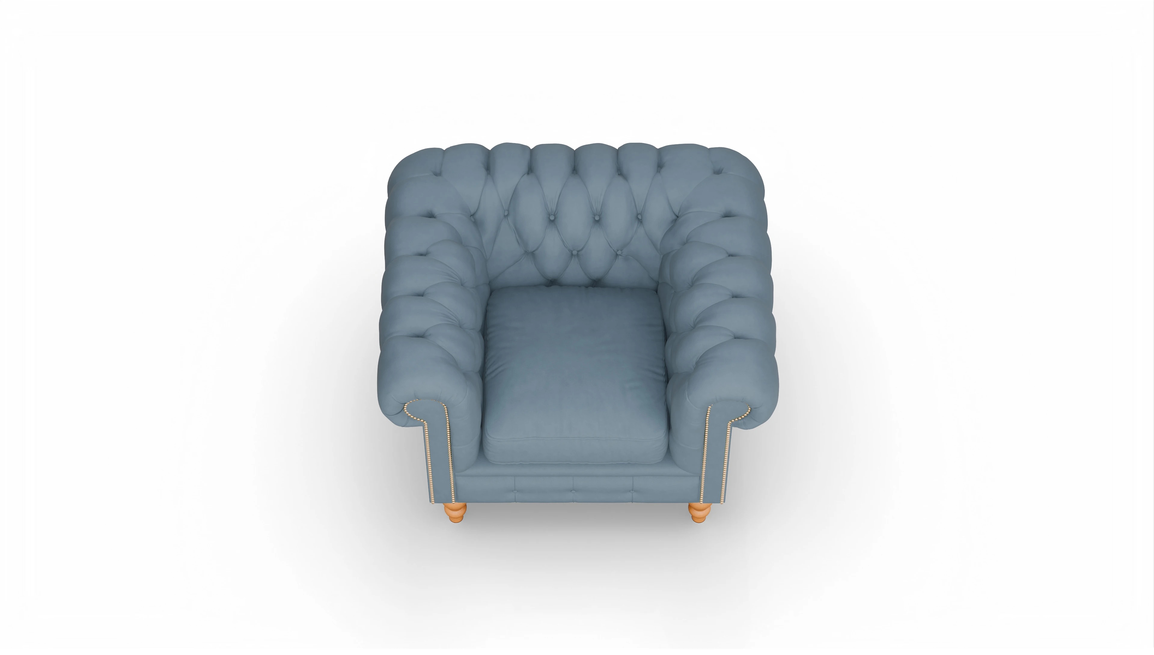 Ansicht des Produktes Russel Sessel in Leder blau