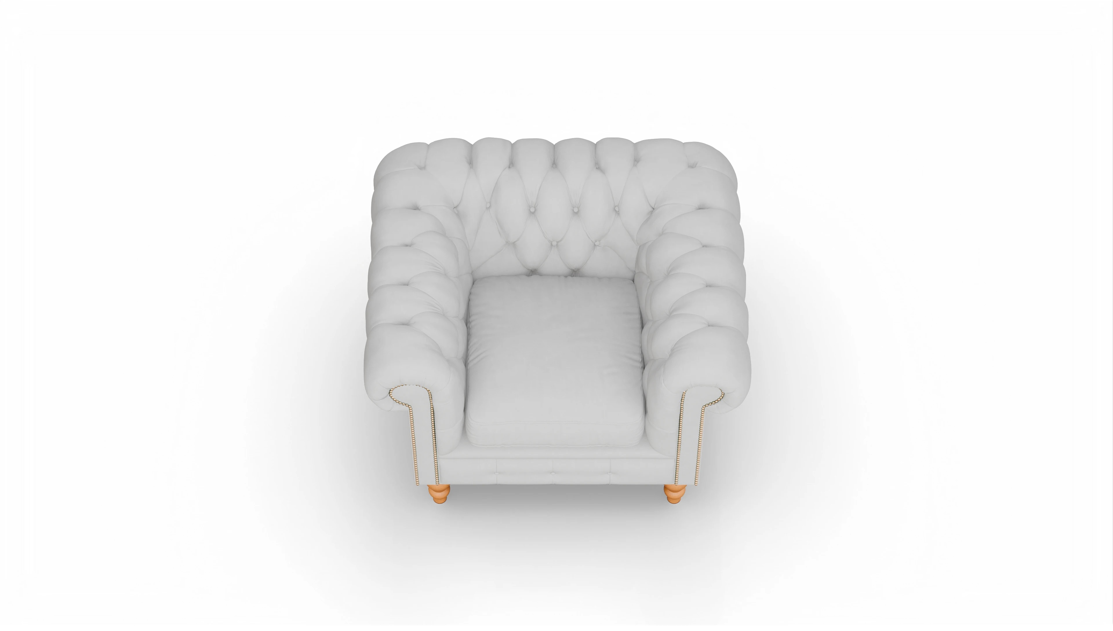 Ansicht des Produktes Russel Sessel in Leder weiß