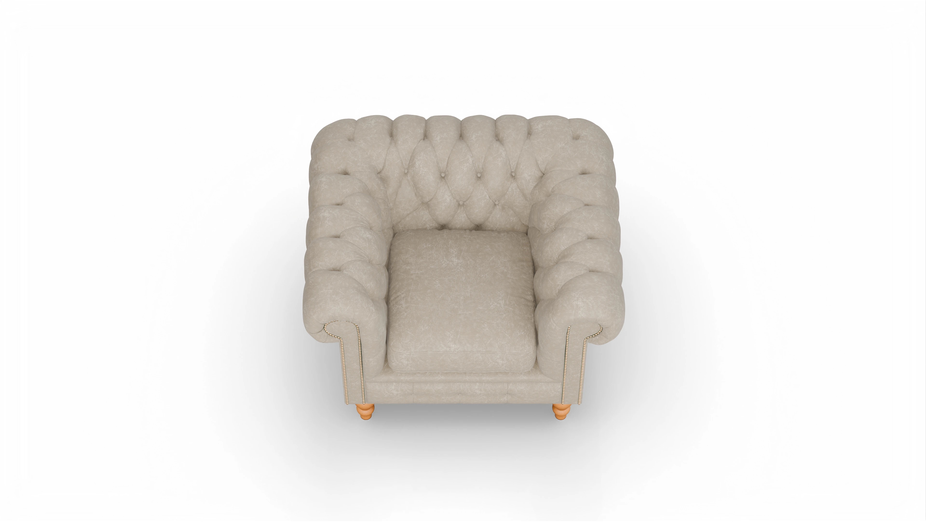 Ansicht des Produktes Russel Sessel in Leder beige