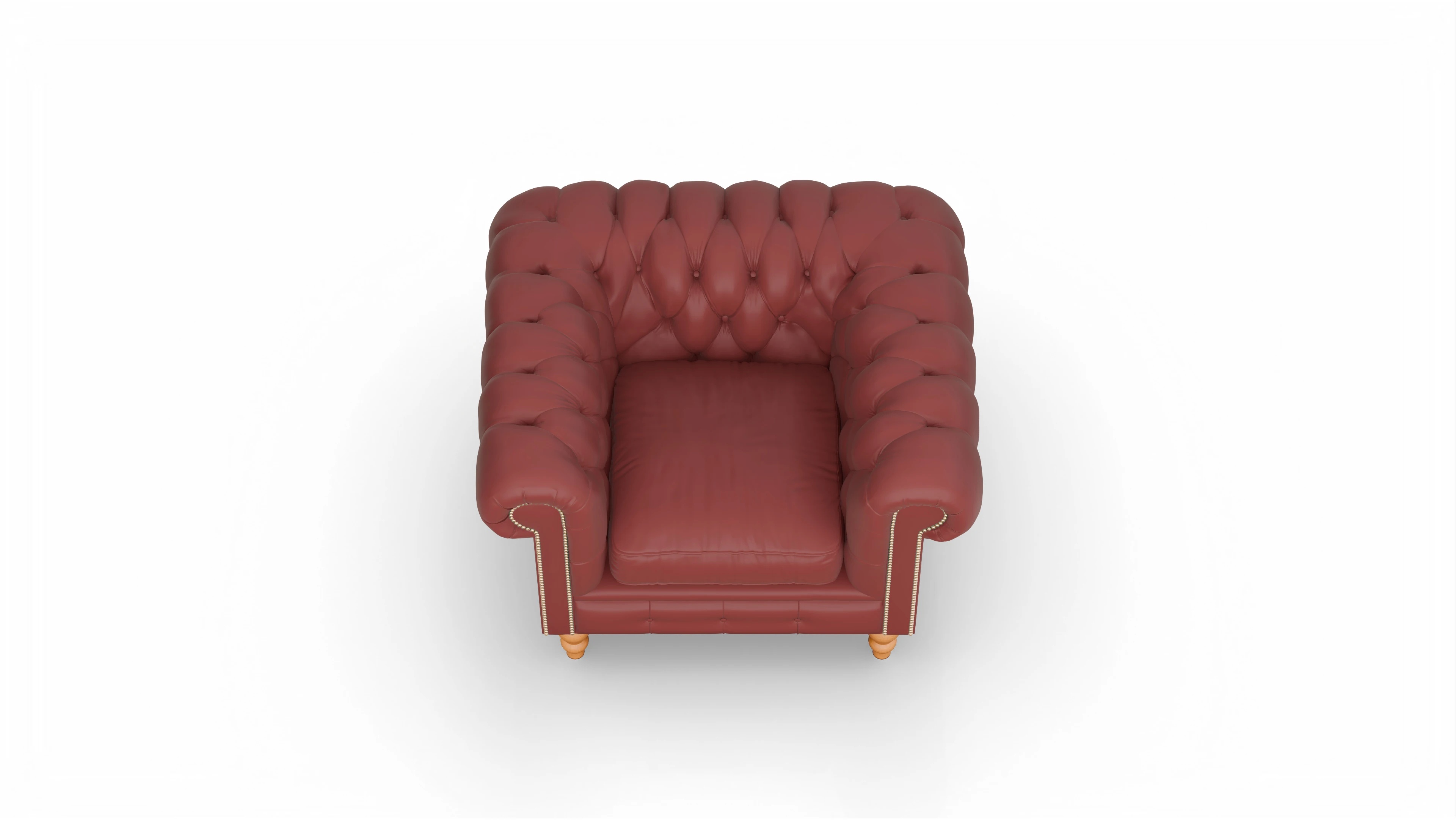 Ansicht des Produktes Russel Sessel in Leder rot