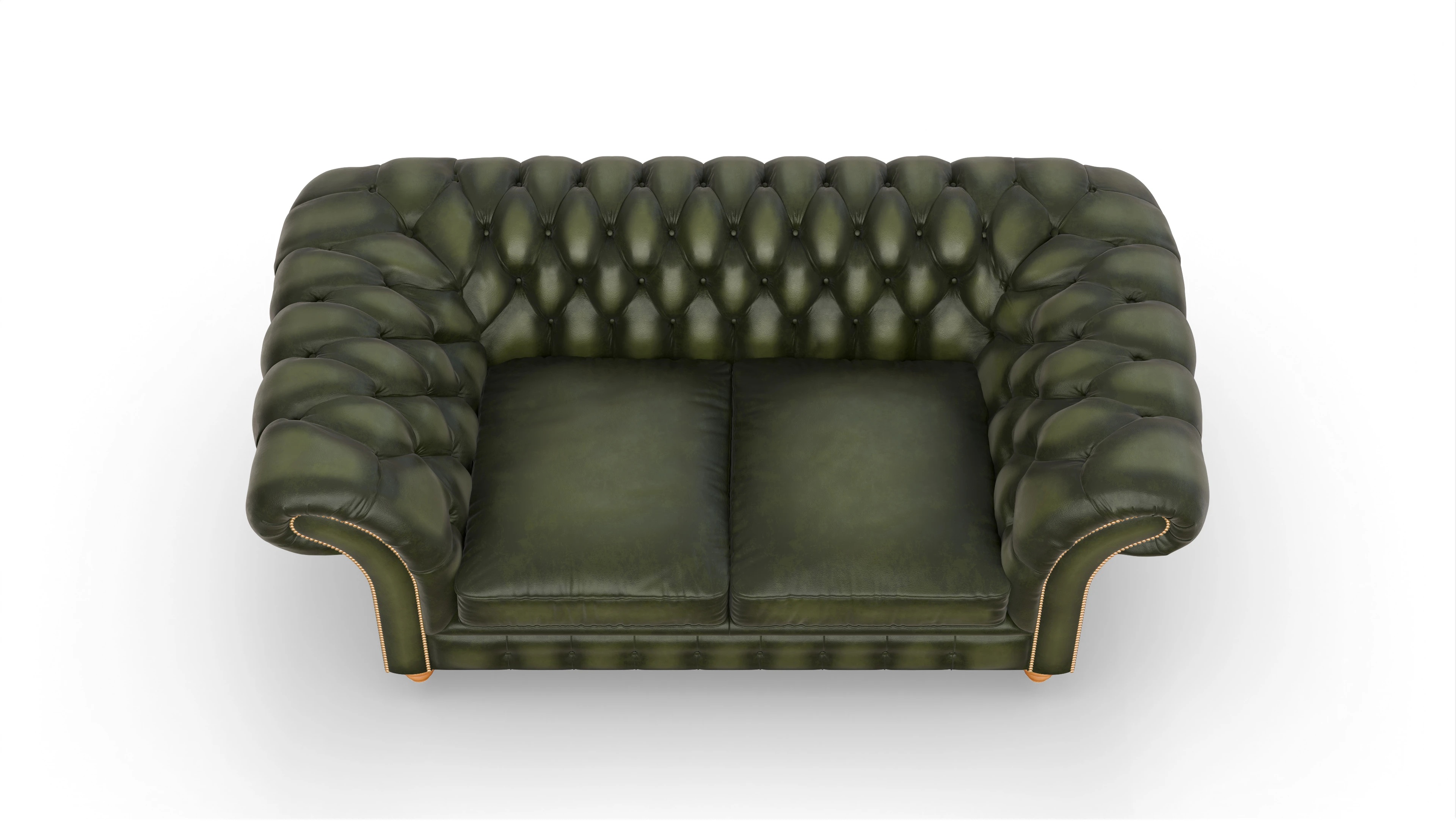 Ansicht des Produktes Knightsbridge 2-Sitzer in Leder grün