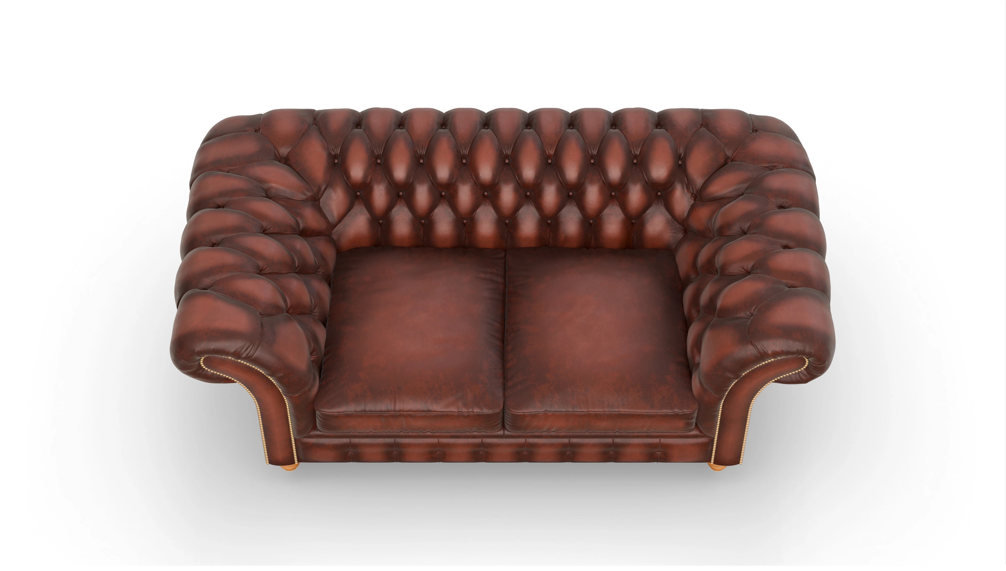 Ansicht des Produktes Knightsbridge 2-Sitzer in Leder rot