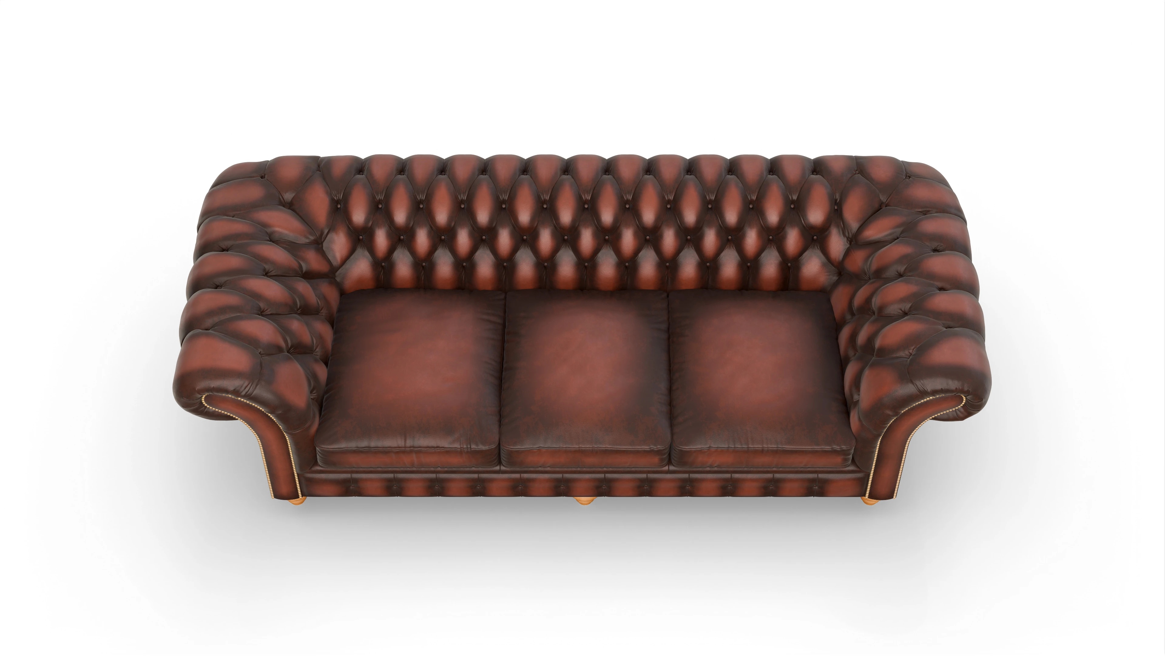 Ansicht des Produktes Knightsbridge 4-Sitzer in Leder rot