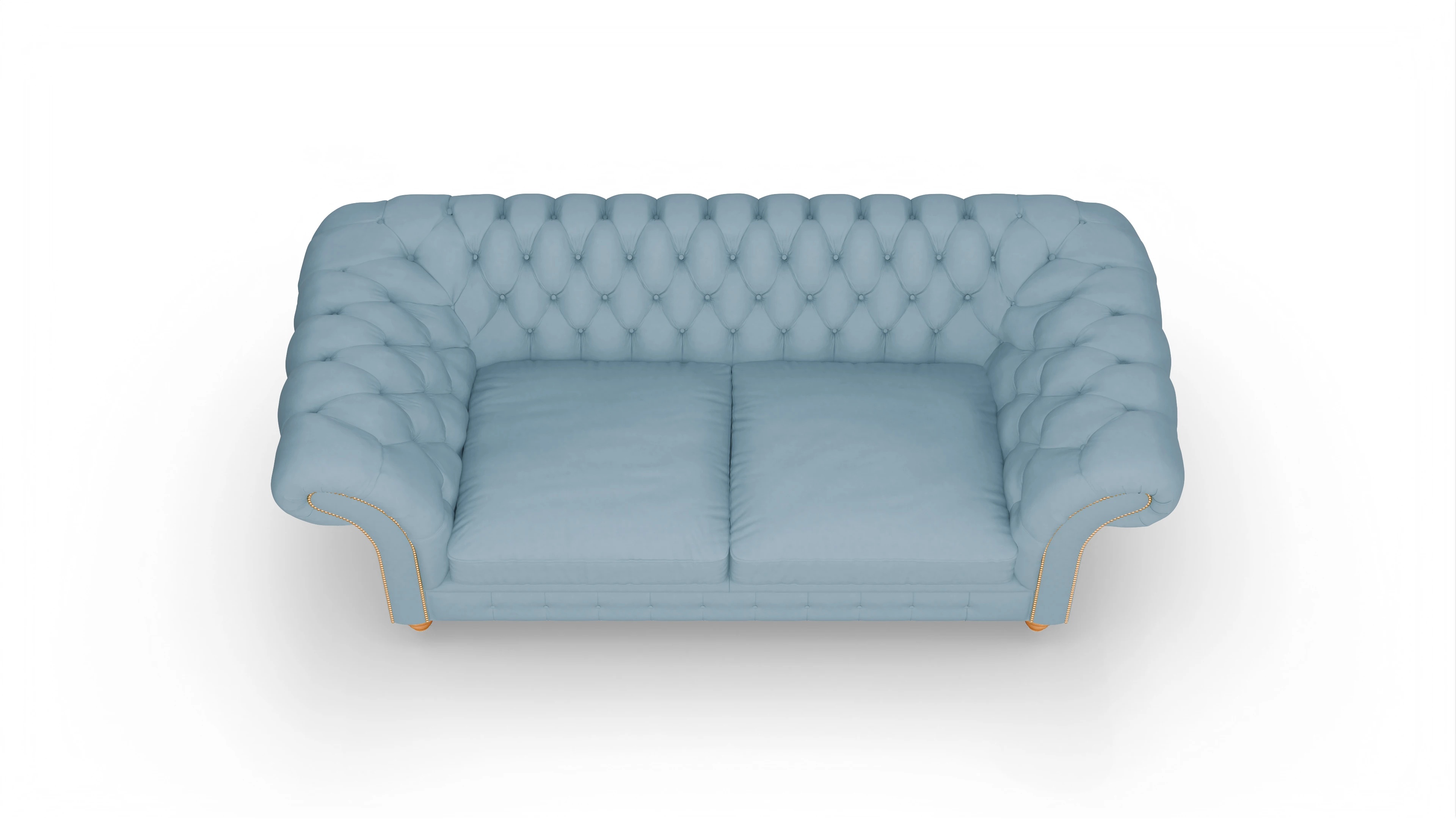 Ansicht des Produktes Knightsbridge 3-Sitzer in Leder blau