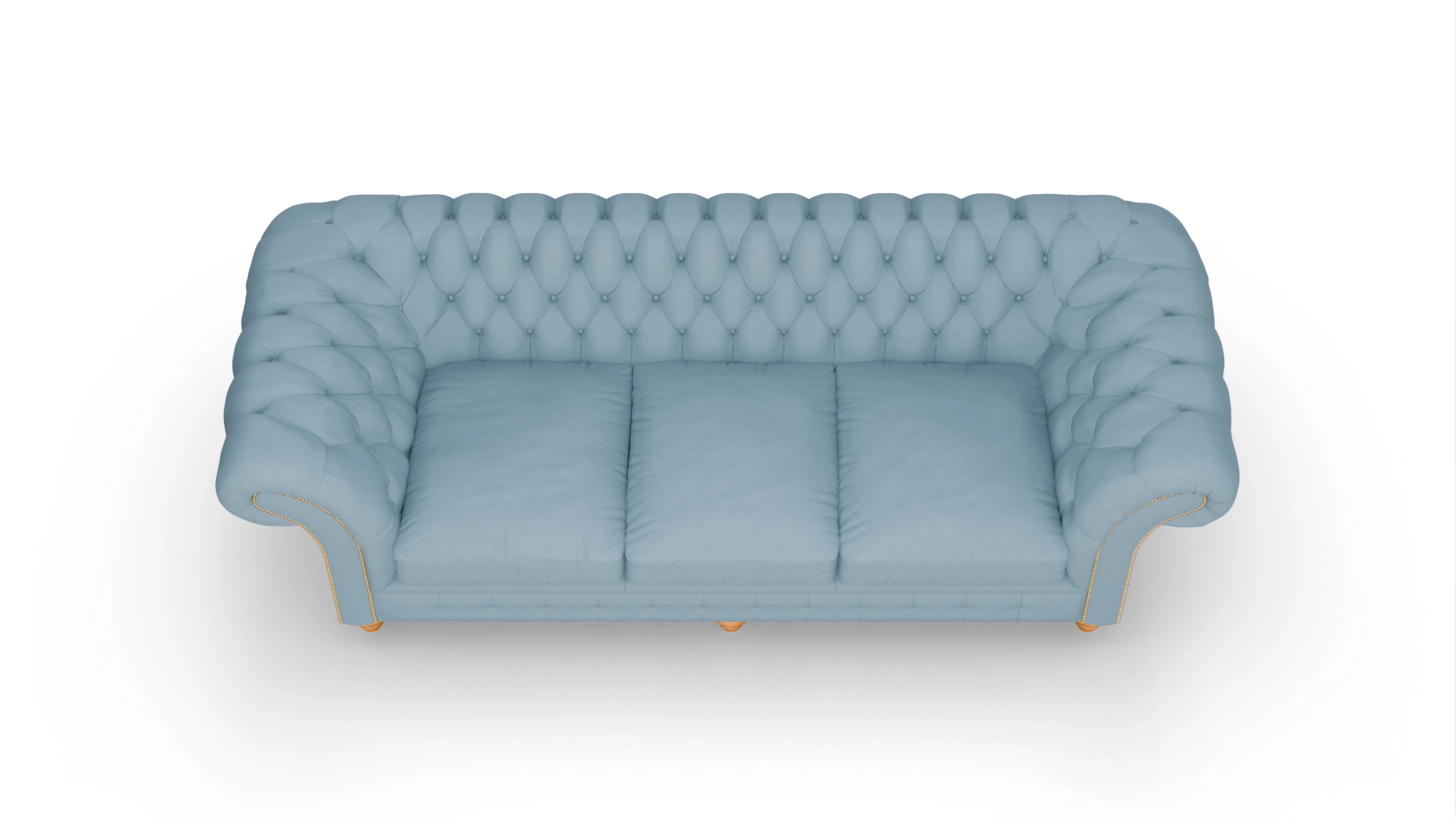 Ansicht des Produktes Knightsbridge 4-Sitzer in Leder blau