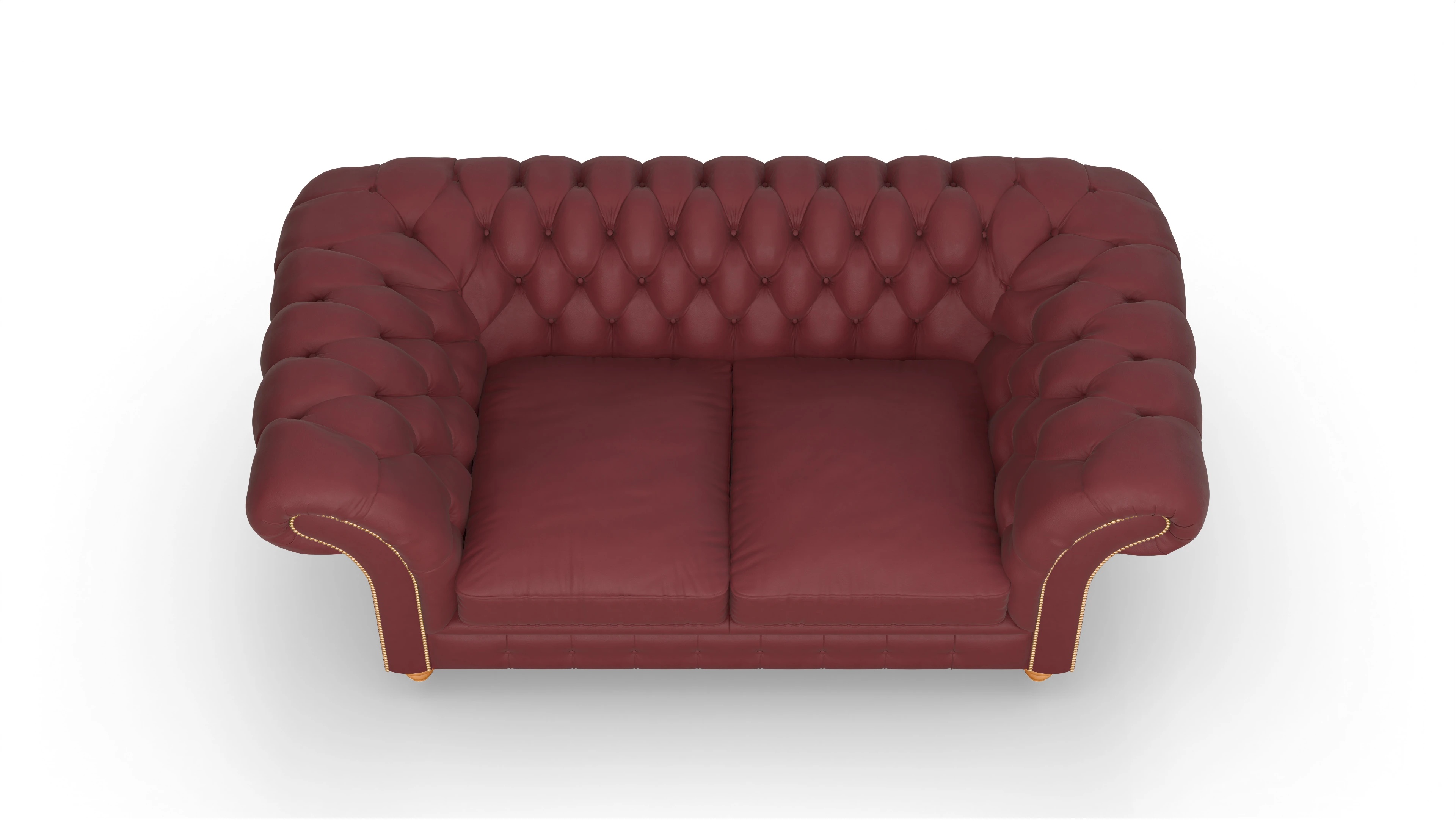 Ansicht des Produktes Knightsbridge 2-Sitzer in Leder rot