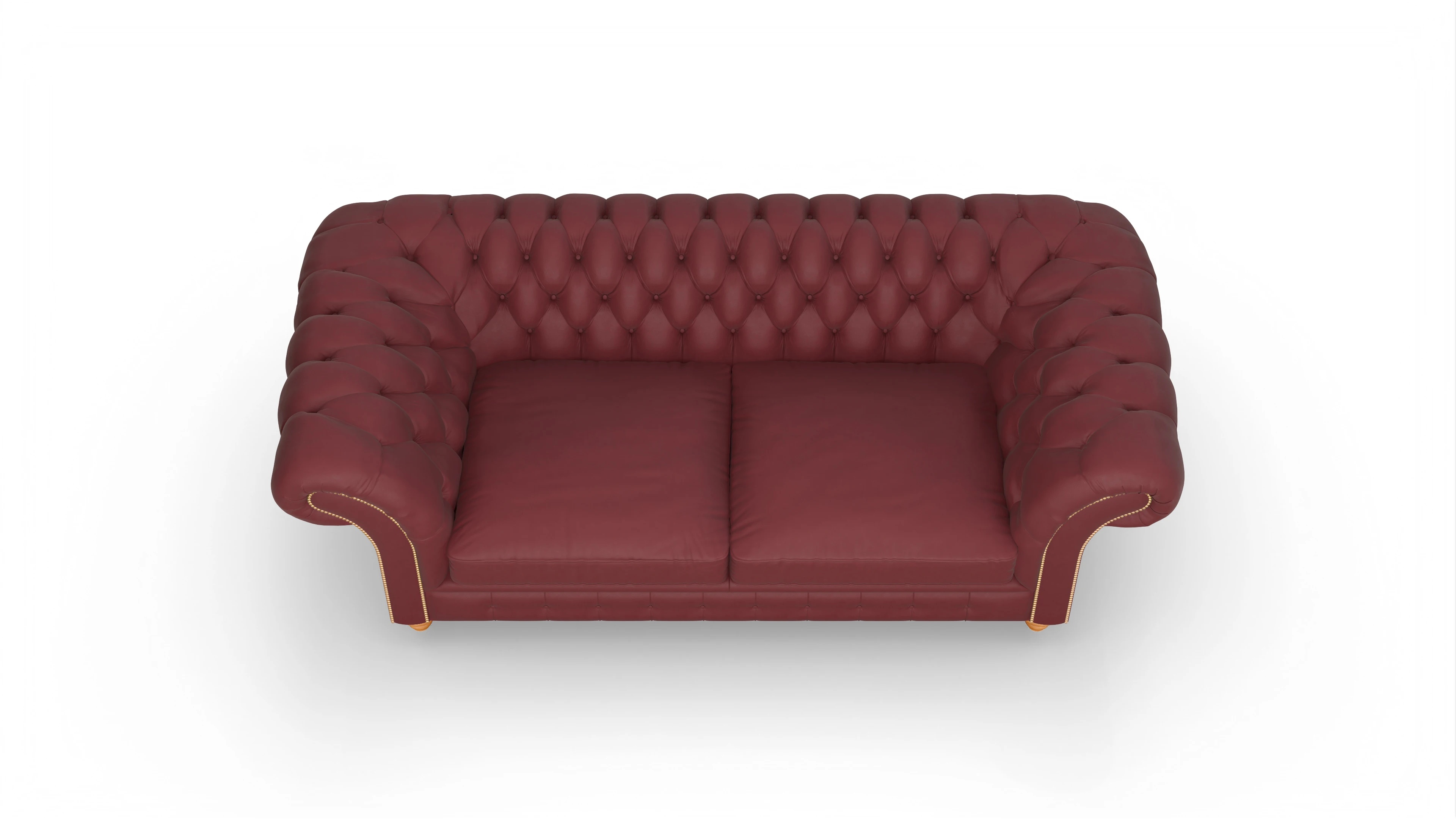 Ansicht des Produktes Knightsbridge 3-Sitzer in Leder rot