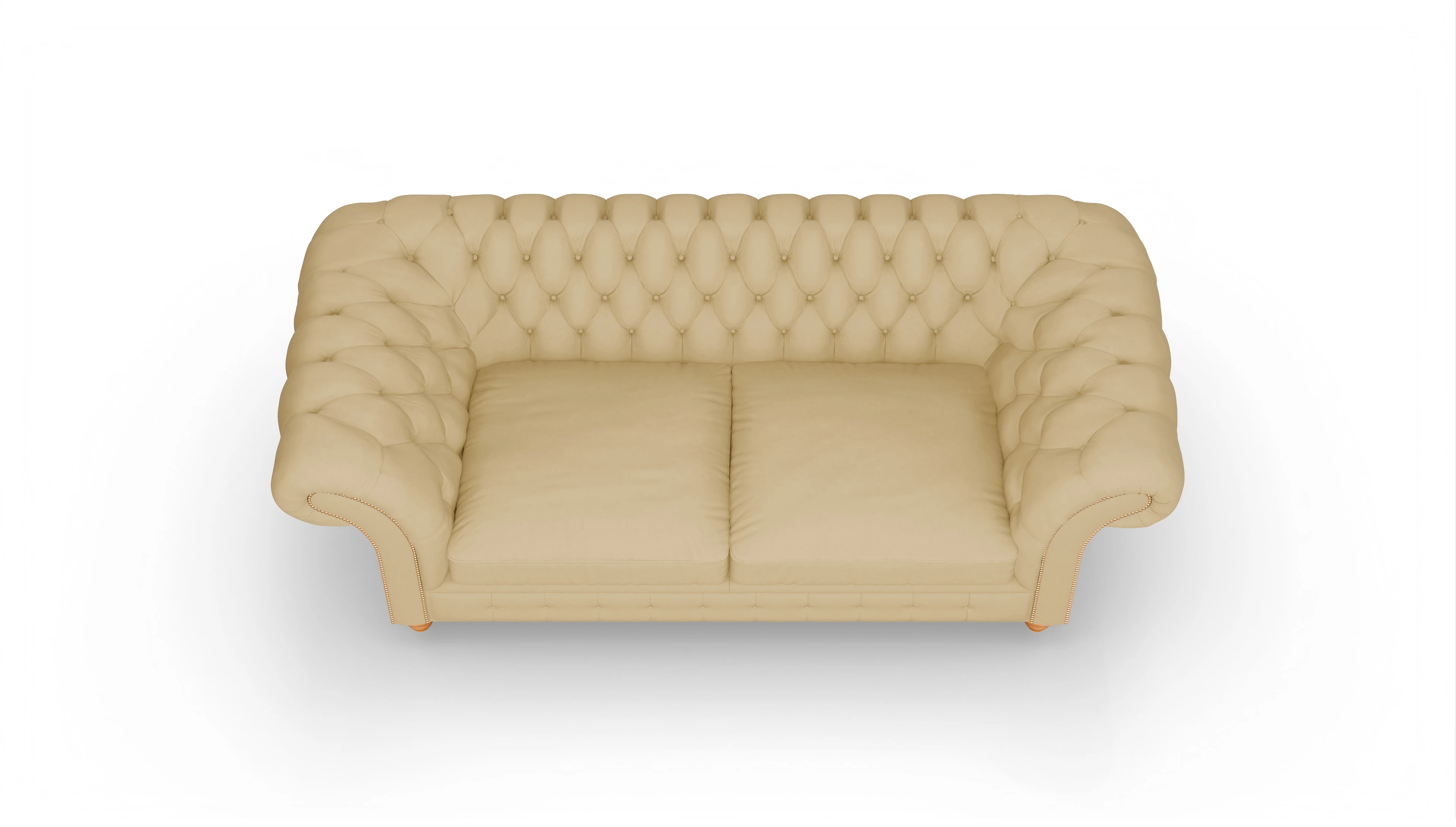 Ansicht des Produktes Knightsbridge 3-Sitzer in Leder gelb