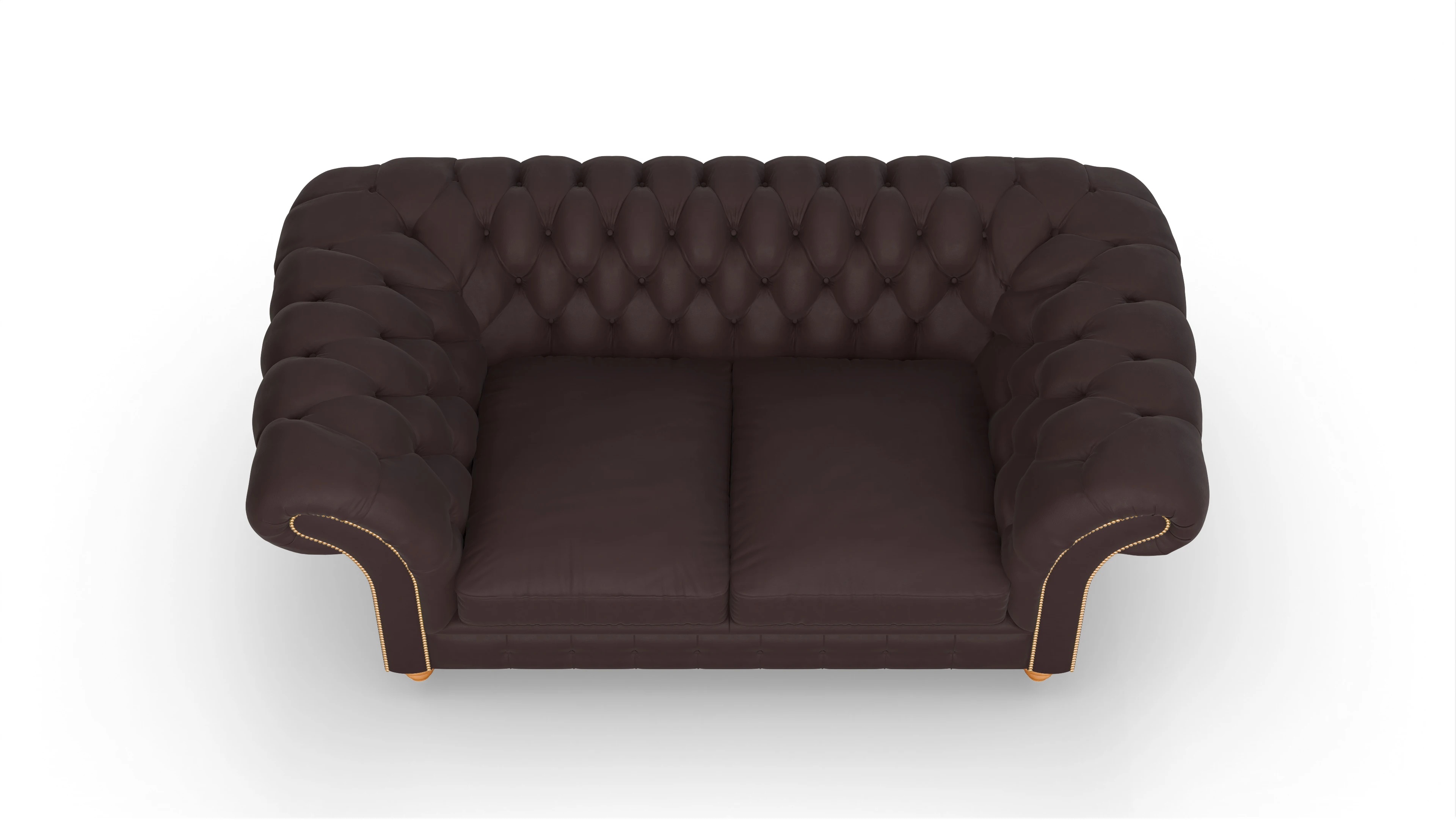 Ansicht des Produktes Knightsbridge 2-Sitzer in Leder braun