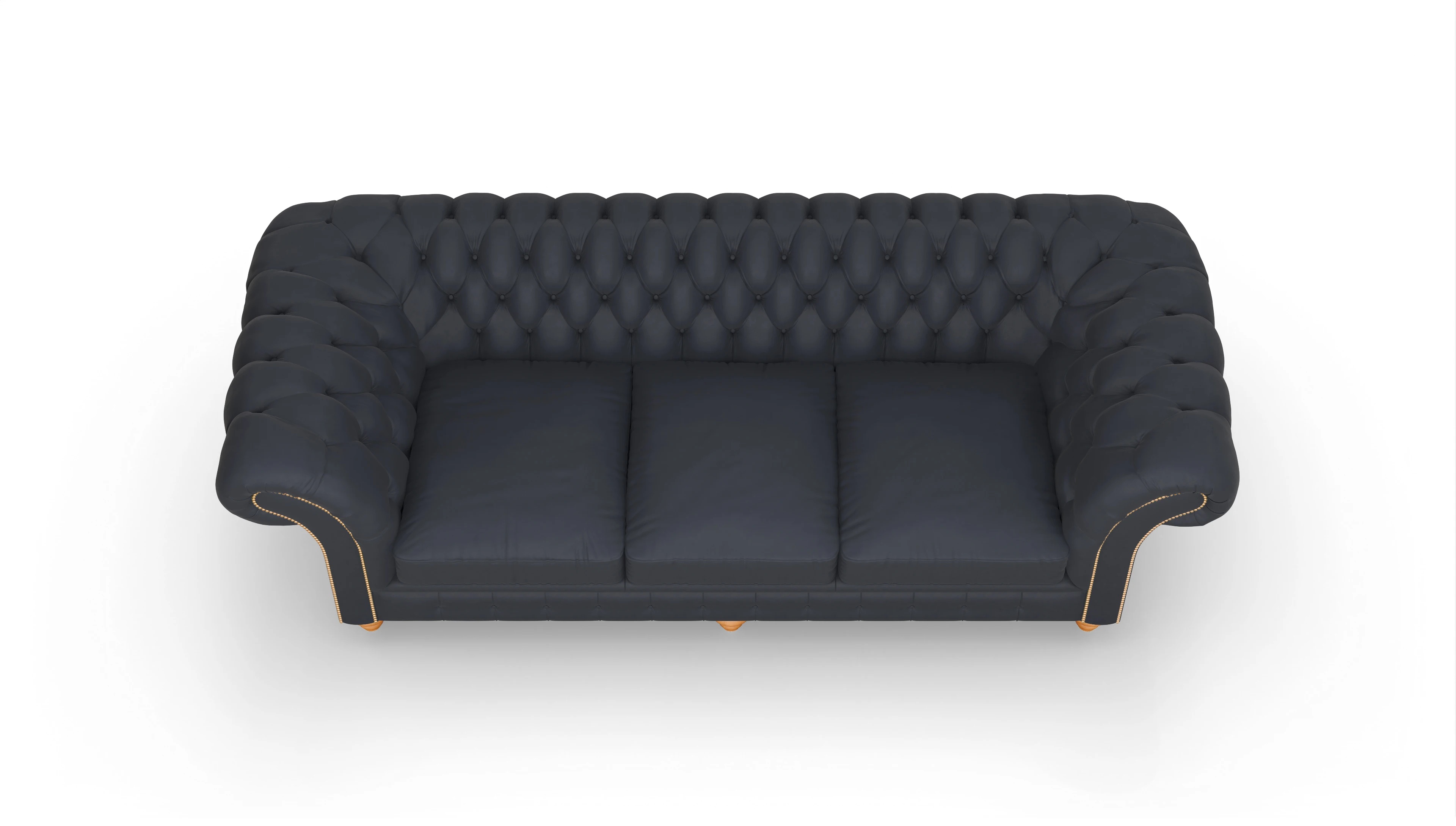 Ansicht des Produktes Knightsbridge 4-Sitzer in Leder blau