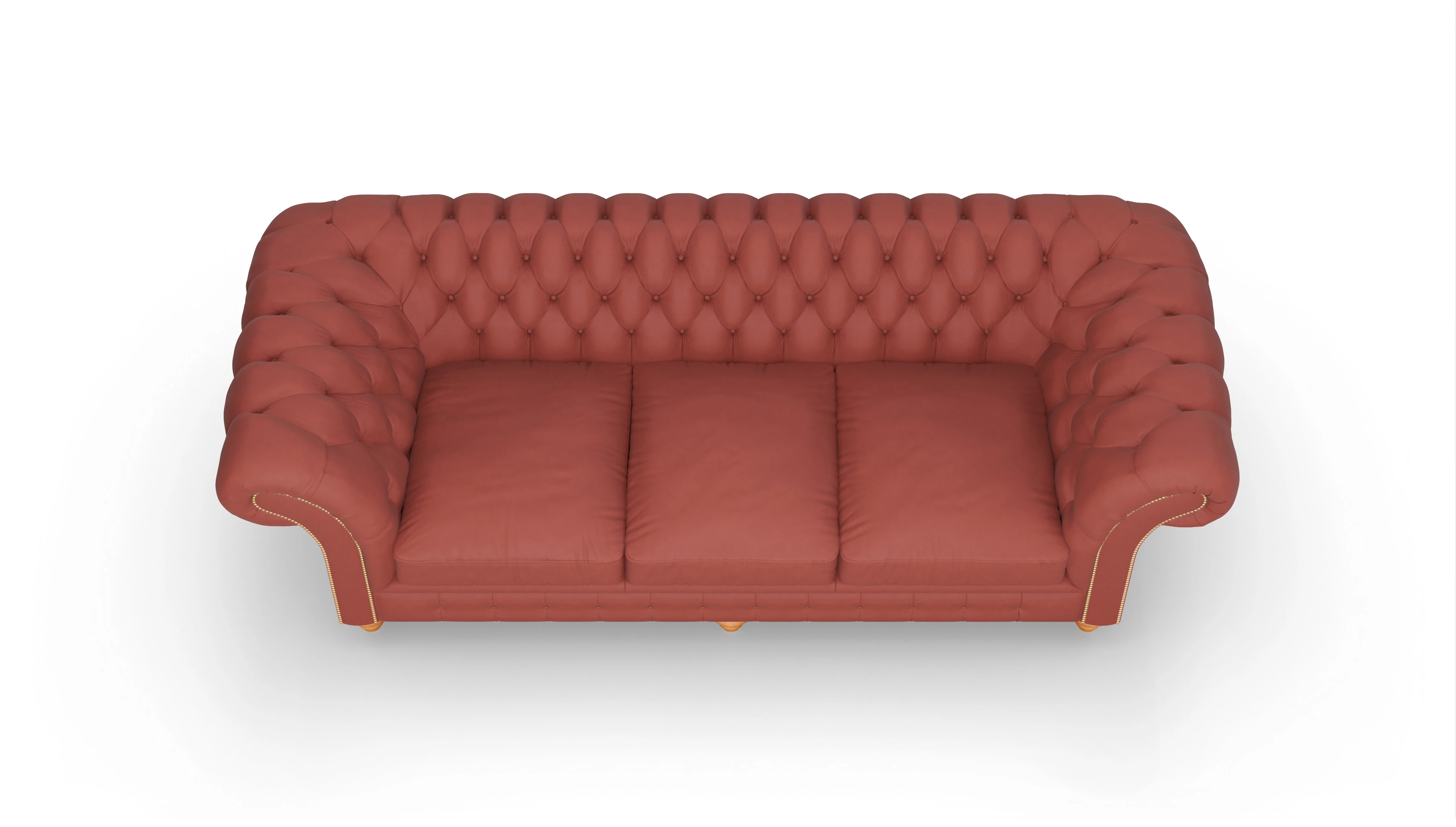 Ansicht des Produktes Knightsbridge 4-Sitzer in Leder rot