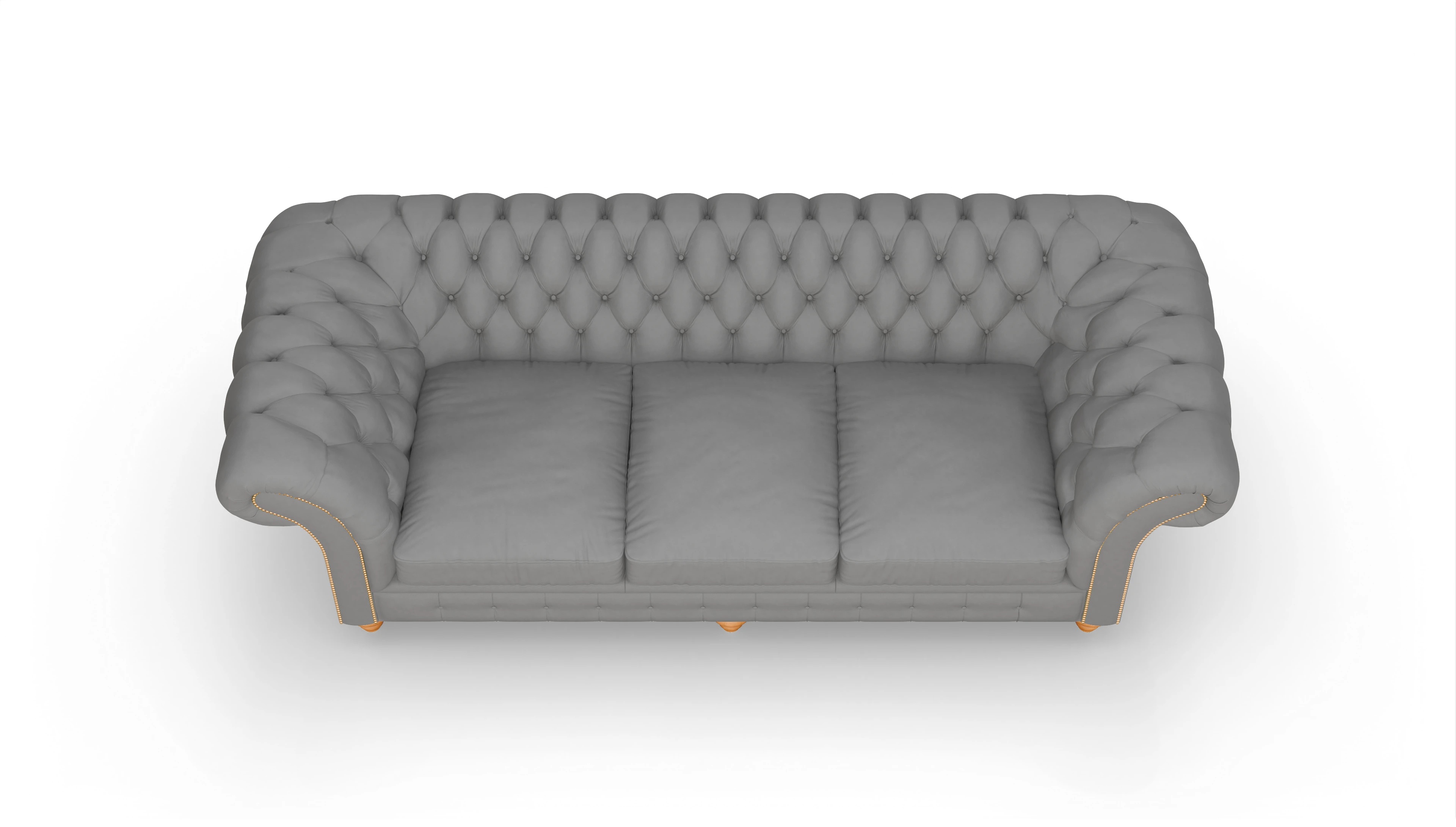 Ansicht des Produktes Knightsbridge 4-Sitzer in Leder grau