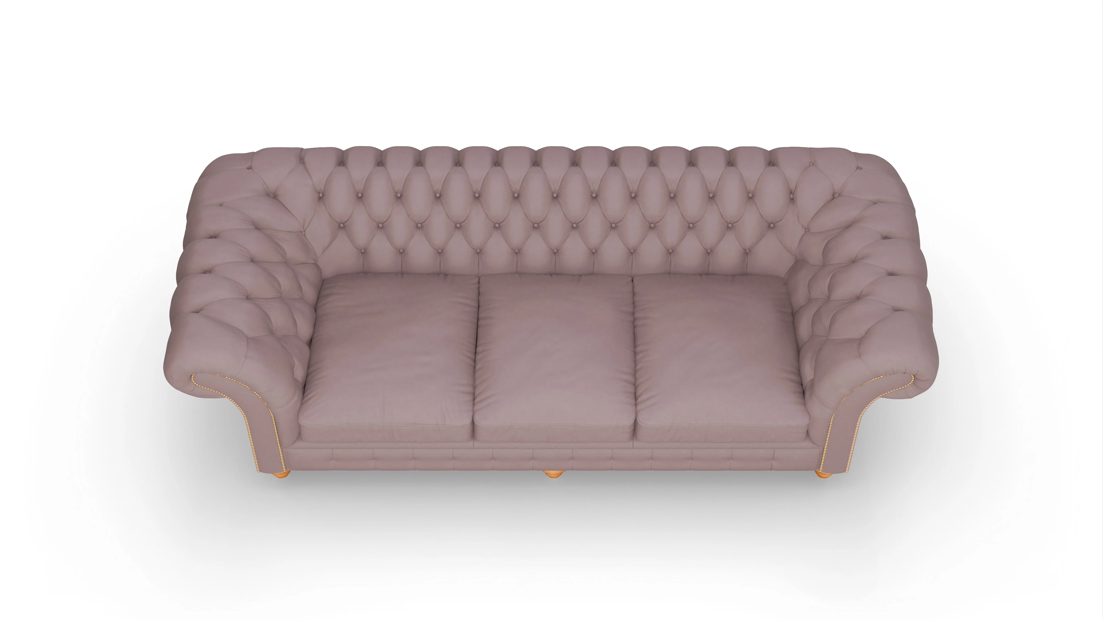 Kolonialstil-Sofa Knightsbridge Ansicht des Produktes Knightsbridge 4-Sitzer in Leder rot