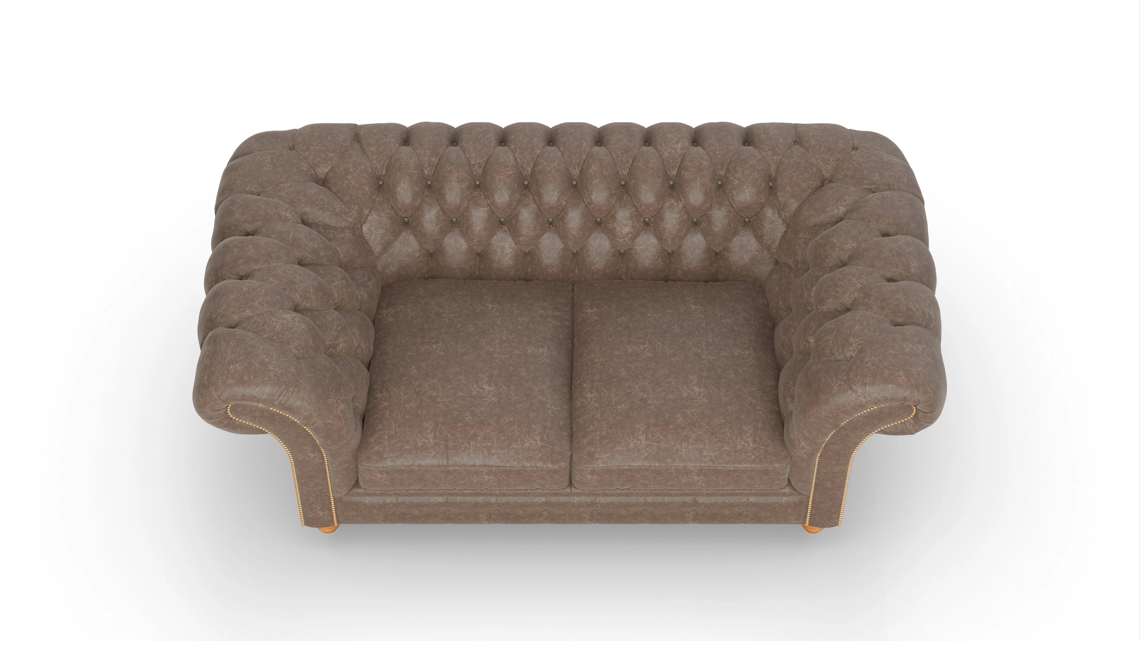 Ansicht des Produktes Knightsbridge 2-Sitzer in Leder braun