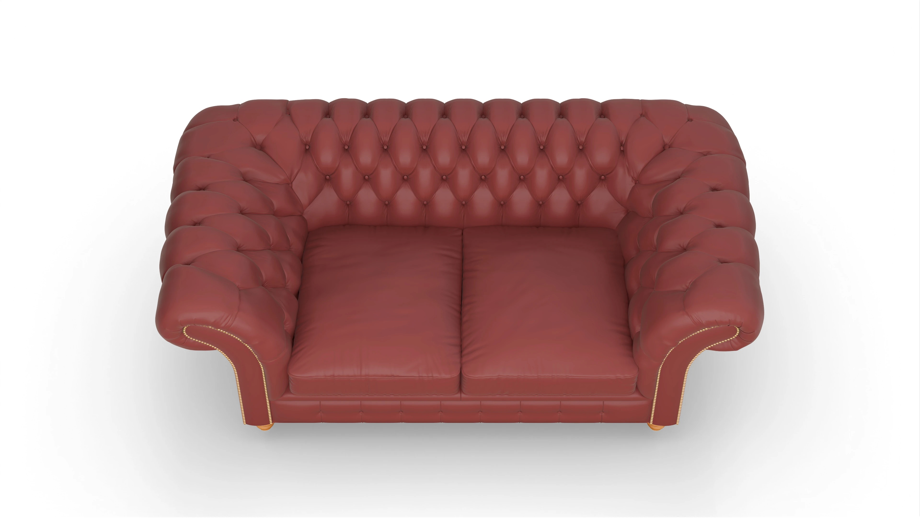 Ansicht des Produktes Knightsbridge 2-Sitzer in Leder rot