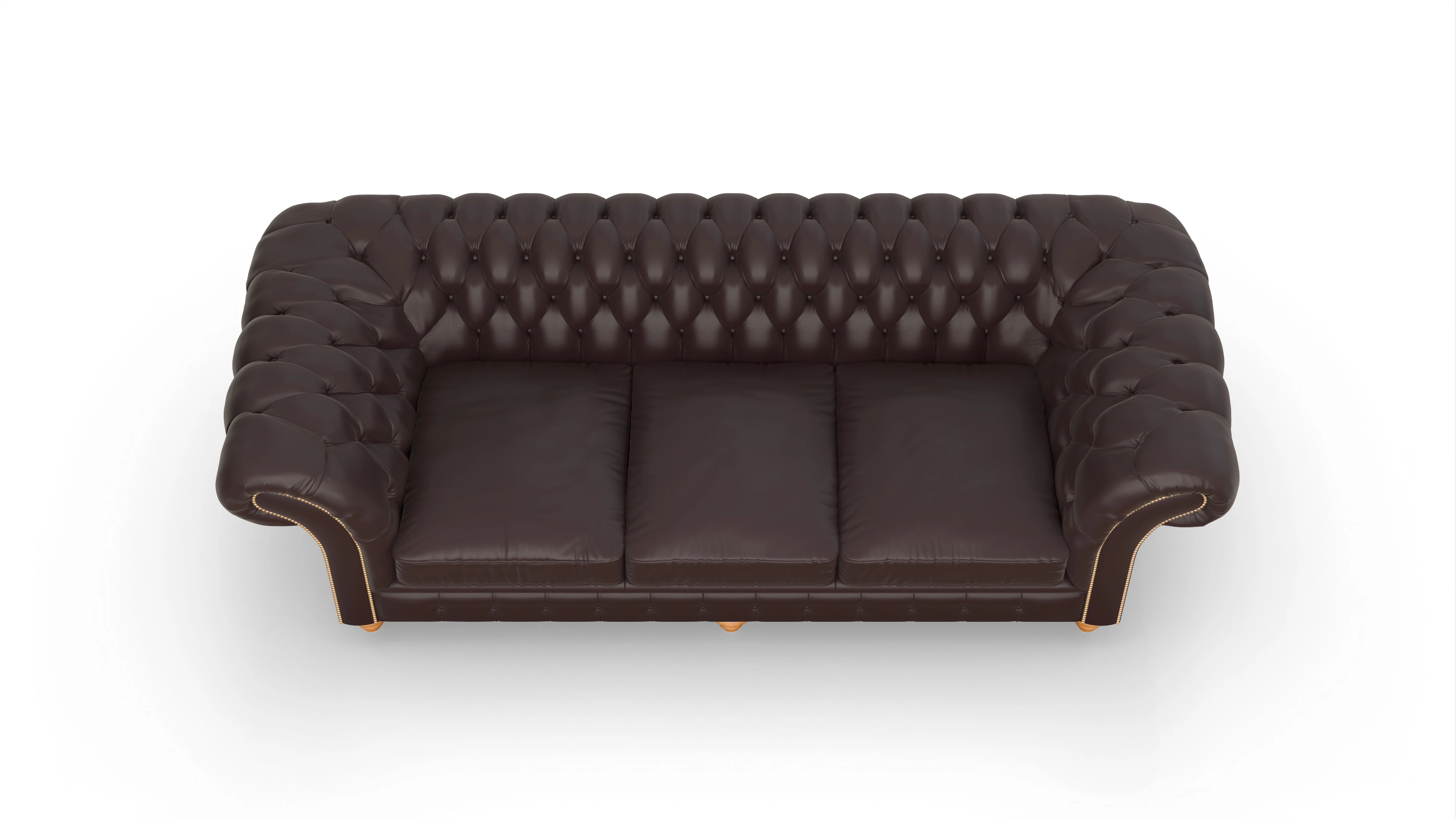 Ansicht des Produktes Knightsbridge 4-Sitzer in Leder braun