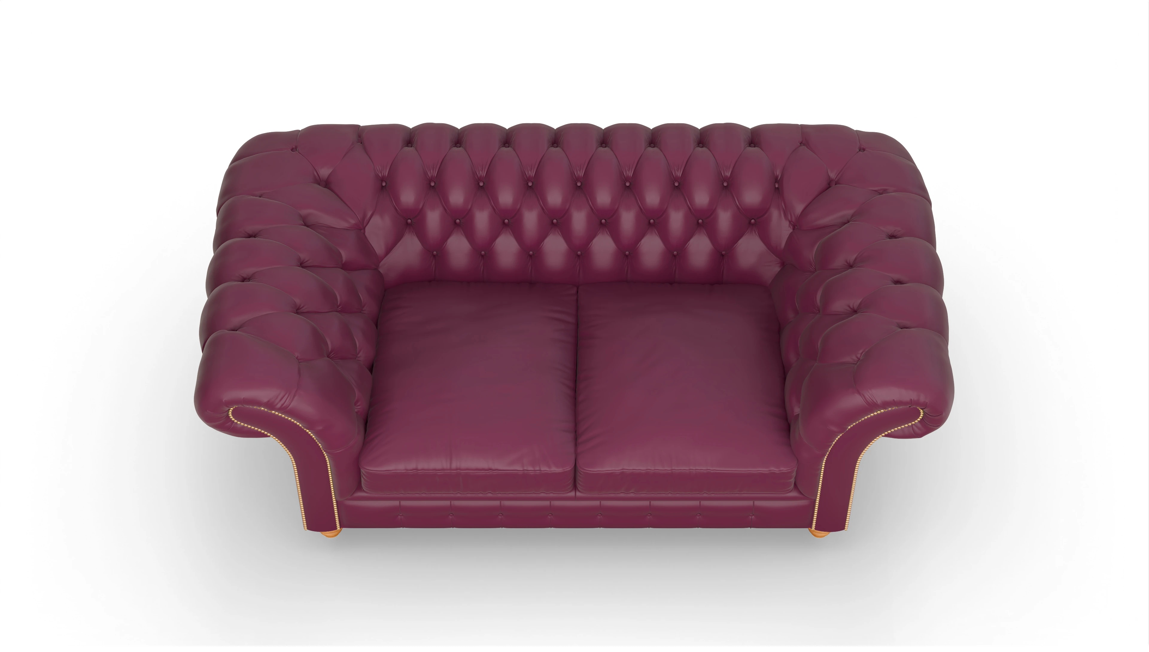Ansicht des Produktes Knightsbridge 2-Sitzer in Leder rot