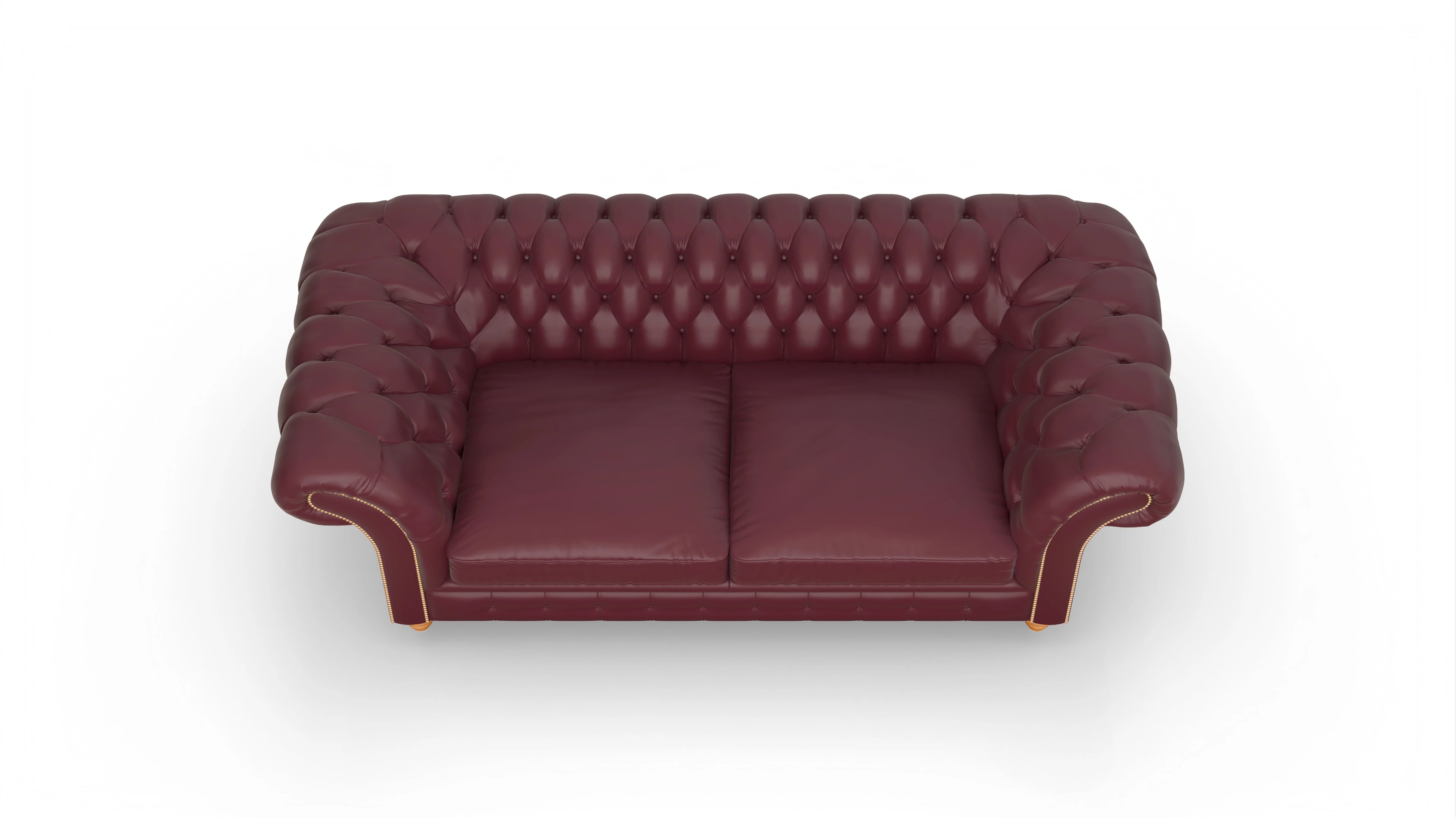 Ansicht des Produktes Knightsbridge 3-Sitzer in Leder rot