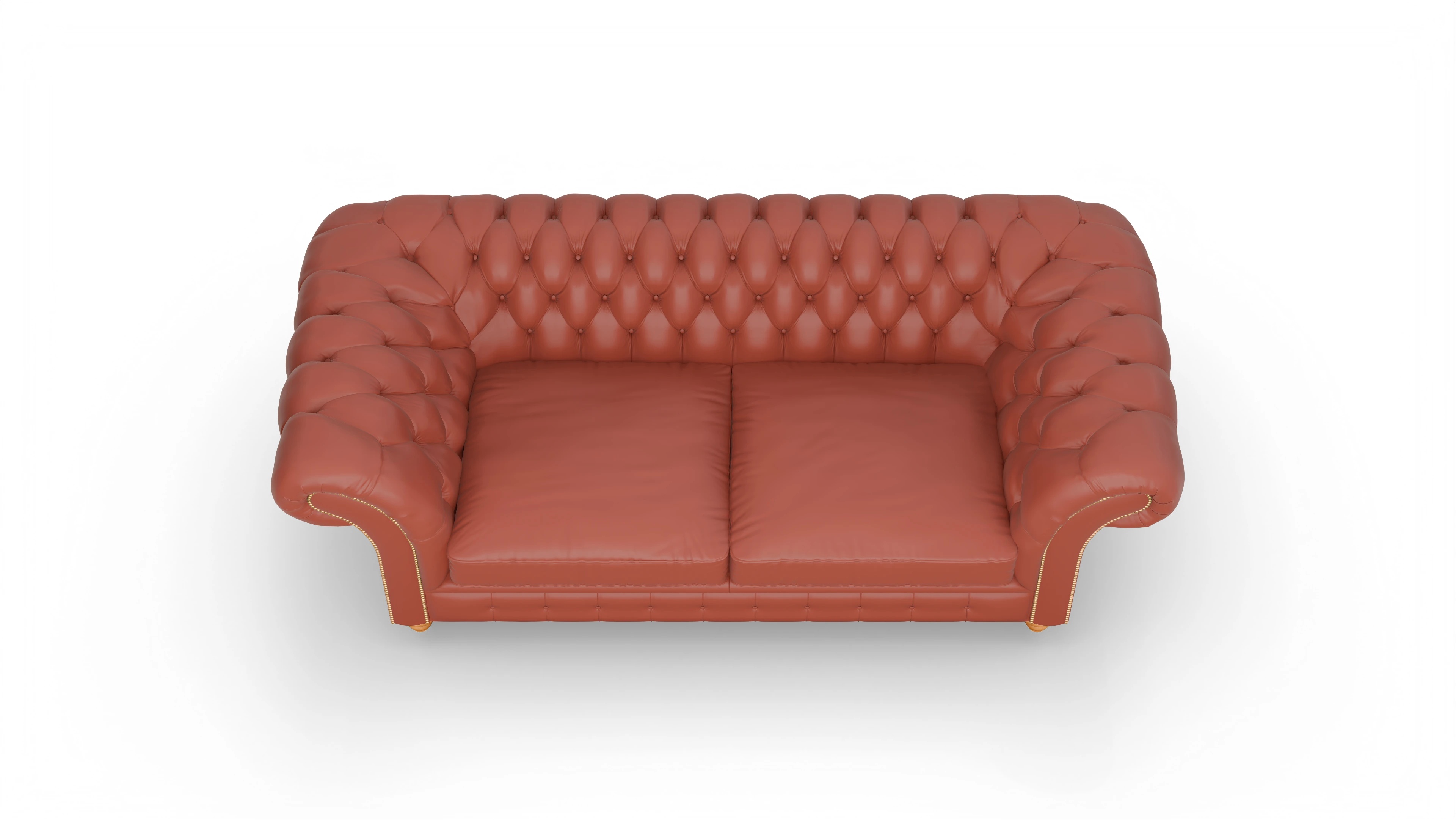 Ansicht des Produktes Knightsbridge 3-Sitzer in Leder orange