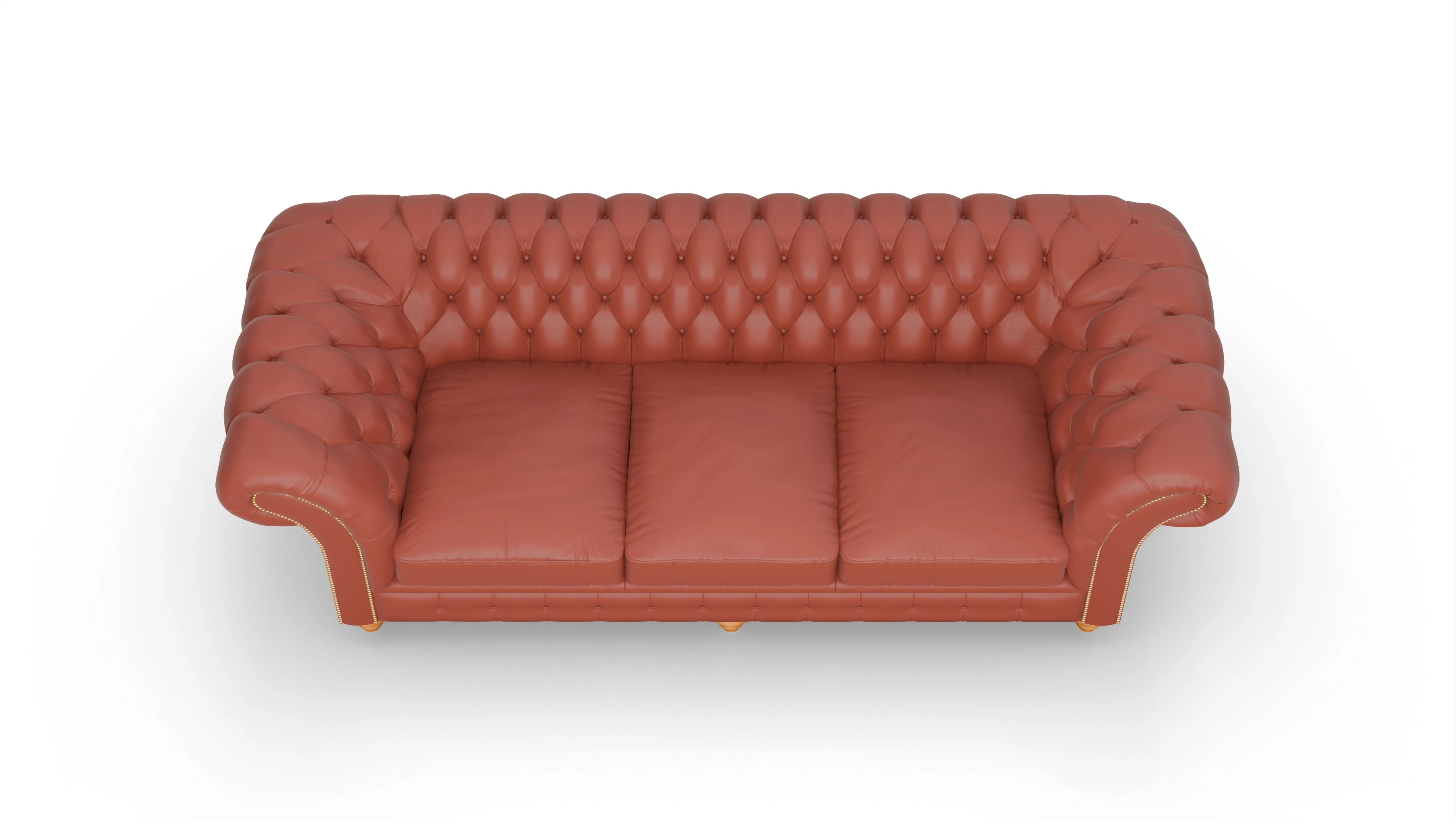Ansicht des Produktes Knightsbridge 4-Sitzer in Leder orange