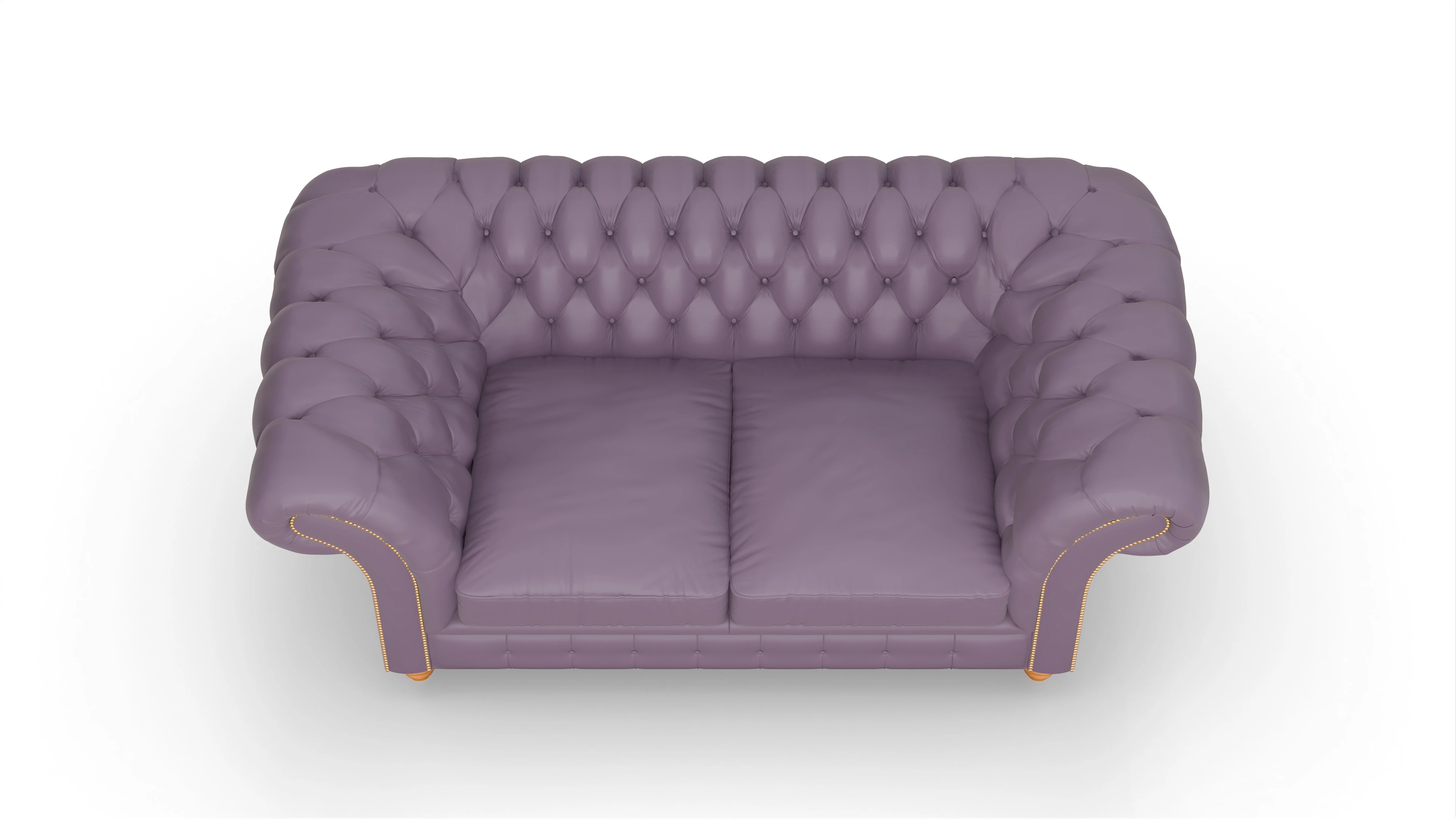 Kolonialstil-Sofa Knightsbridge Ansicht des Produktes Knightsbridge 2-Sitzer in Leder rot