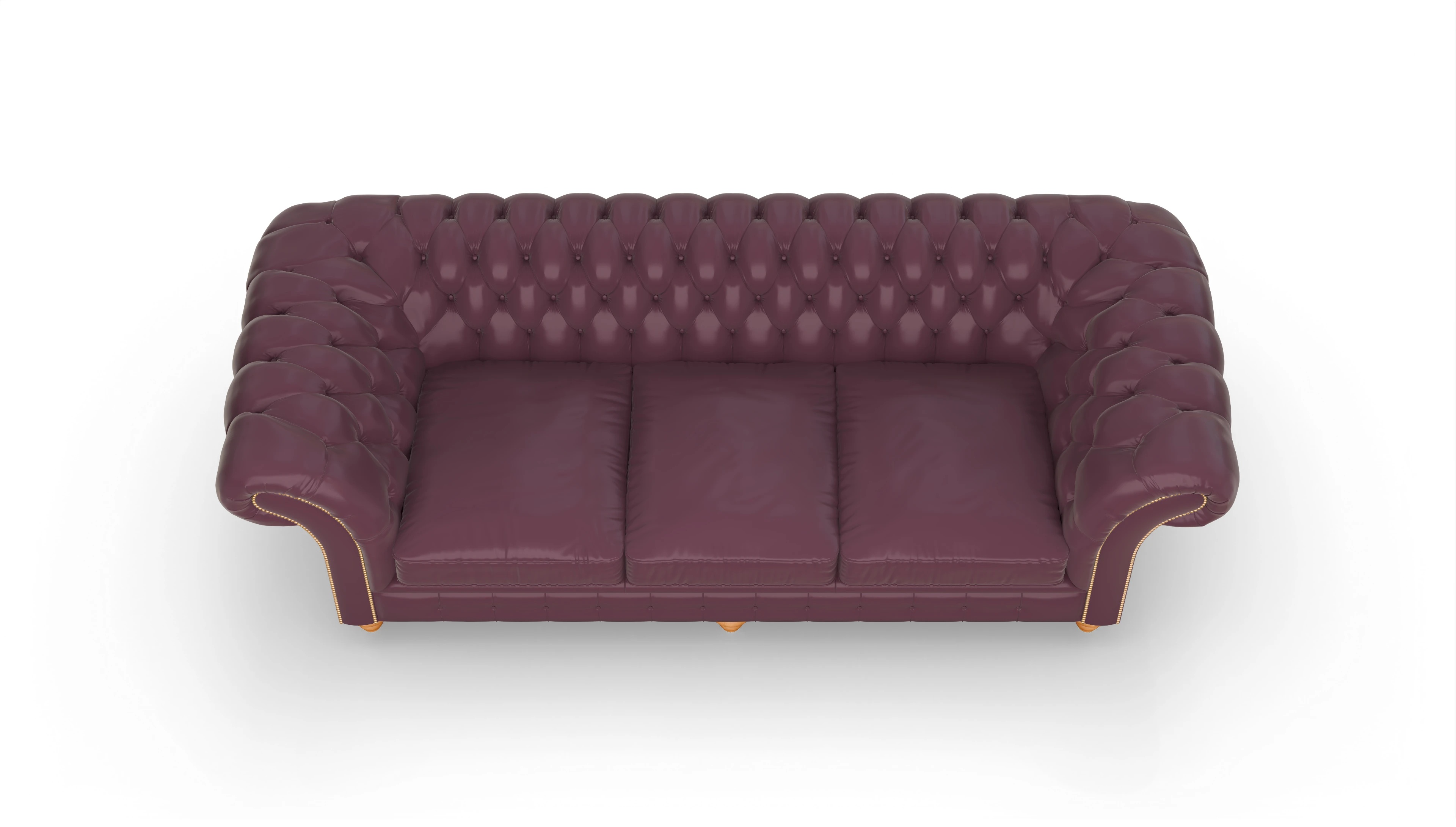 Ansicht des Produktes Knightsbridge 4-Sitzer in Leder rot