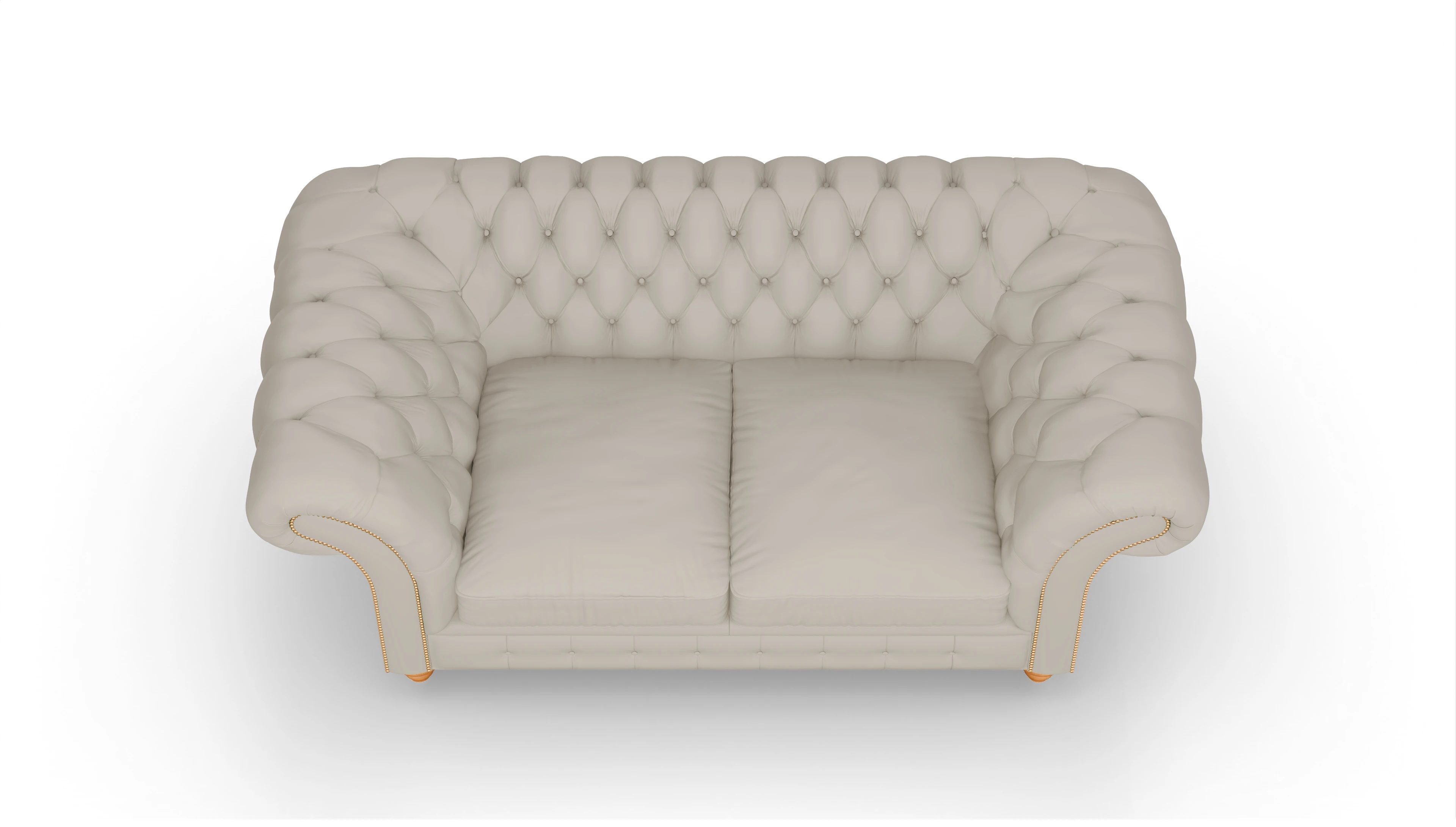 Ansicht des Produktes Knightsbridge 2-Sitzer in Leder weiß