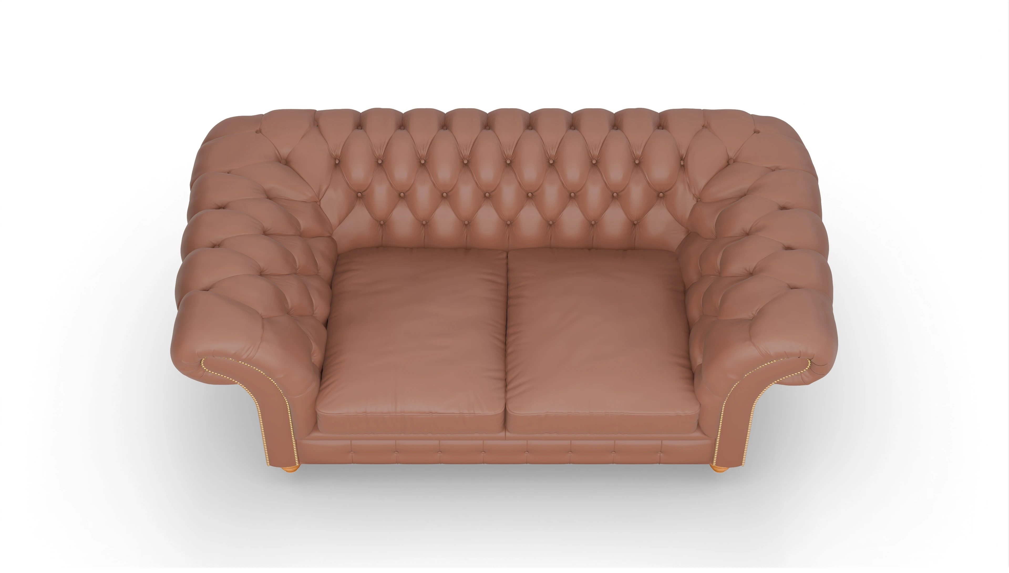 Ansicht des Produktes Knightsbridge 2-Sitzer in Leder braun