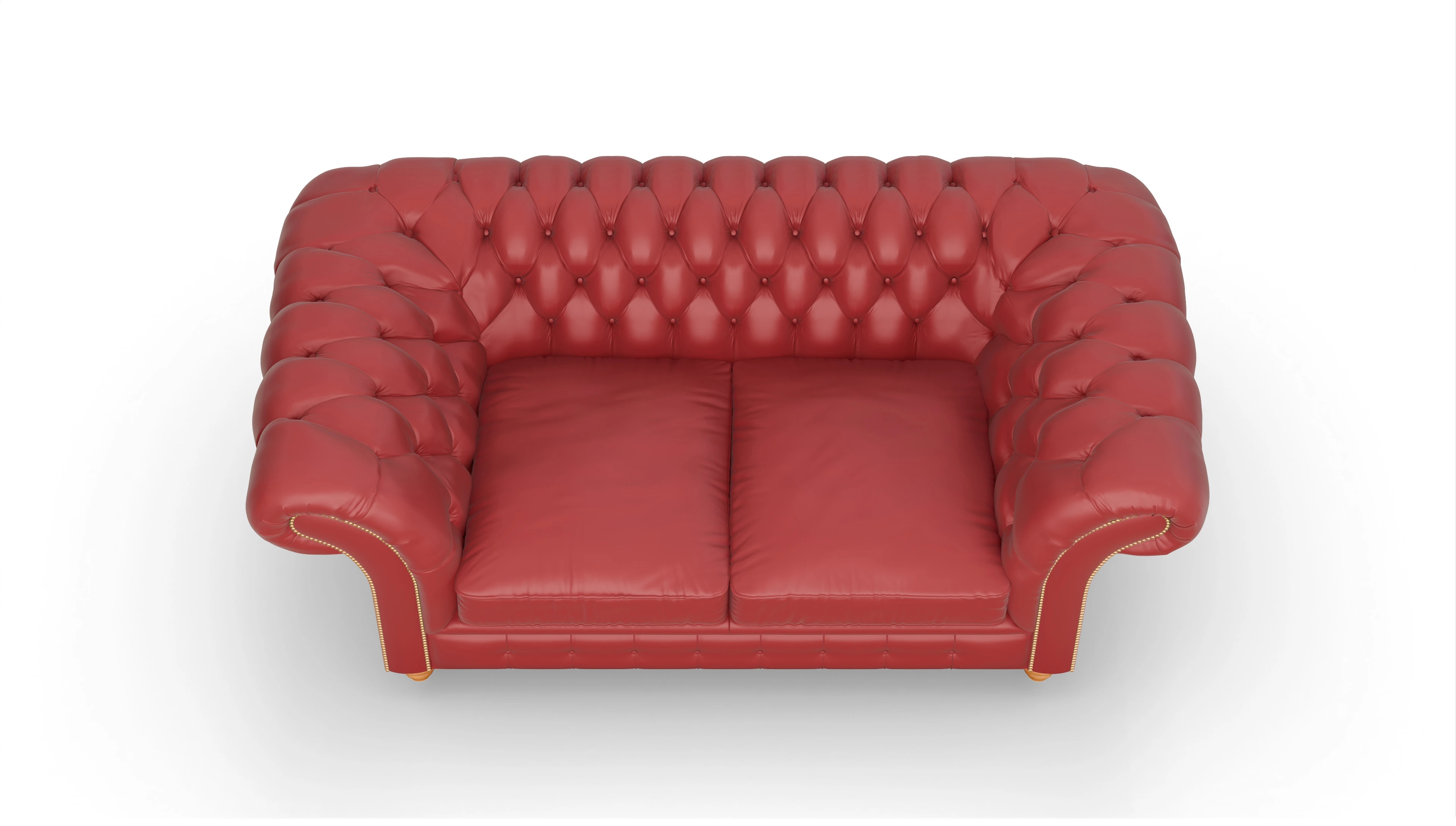 Ansicht des Produktes Knightsbridge 2-Sitzer in Leder rot