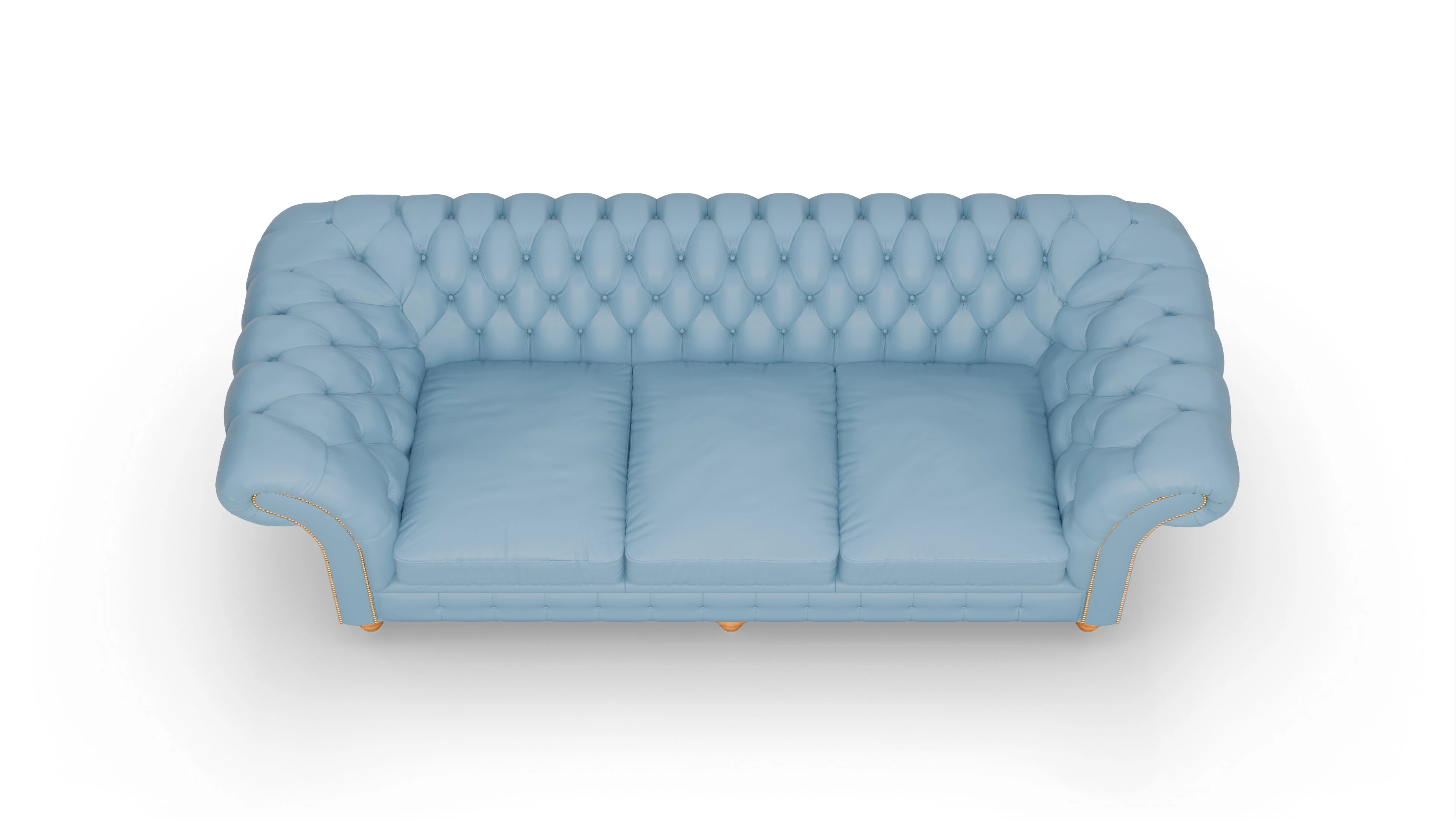 Ansicht des Produktes Knightsbridge 4-Sitzer in Leder blau