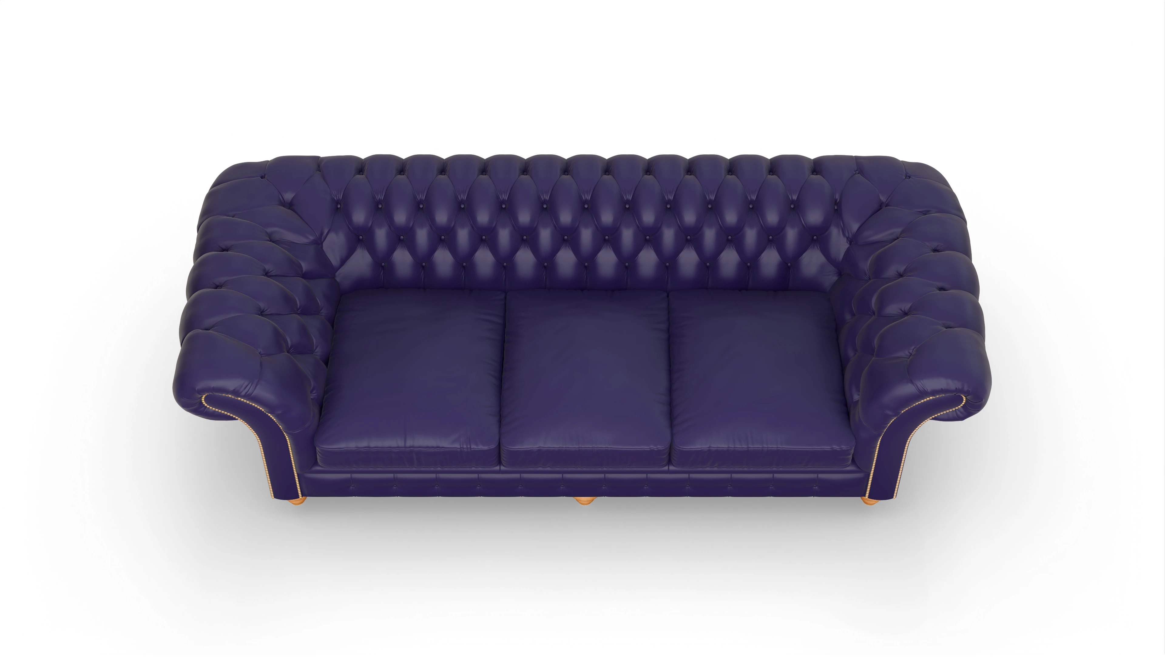 Ansicht des Produktes Knightsbridge 4-Sitzer in Leder blau