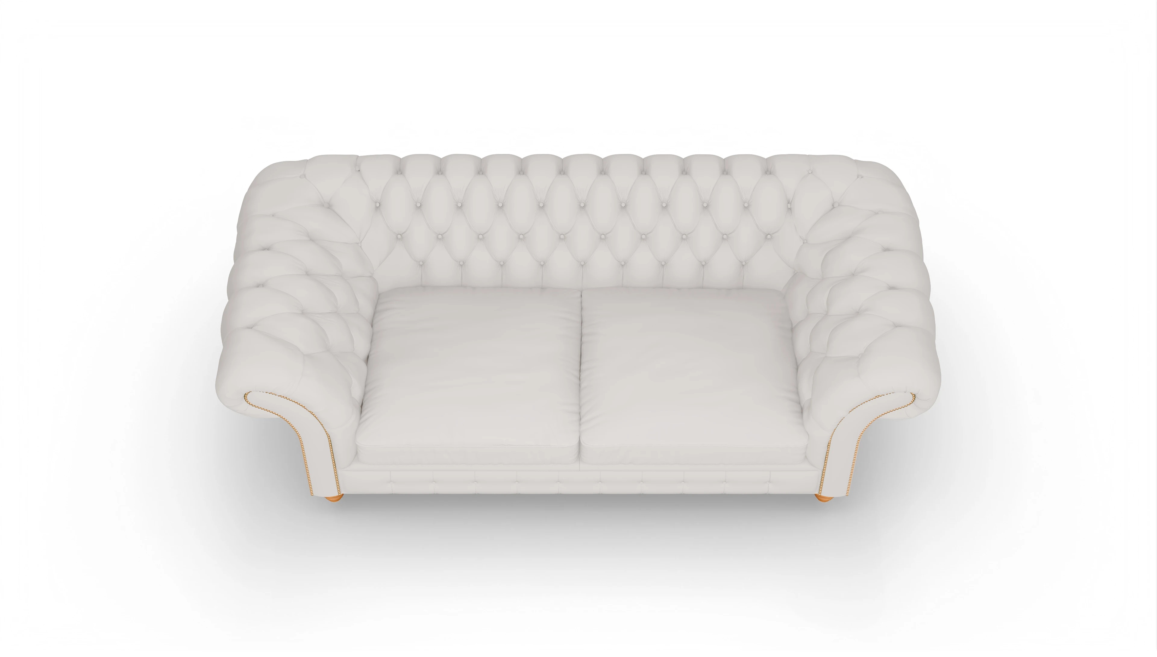 Ansicht des Produktes Knightsbridge 3-Sitzer in Leder weiß