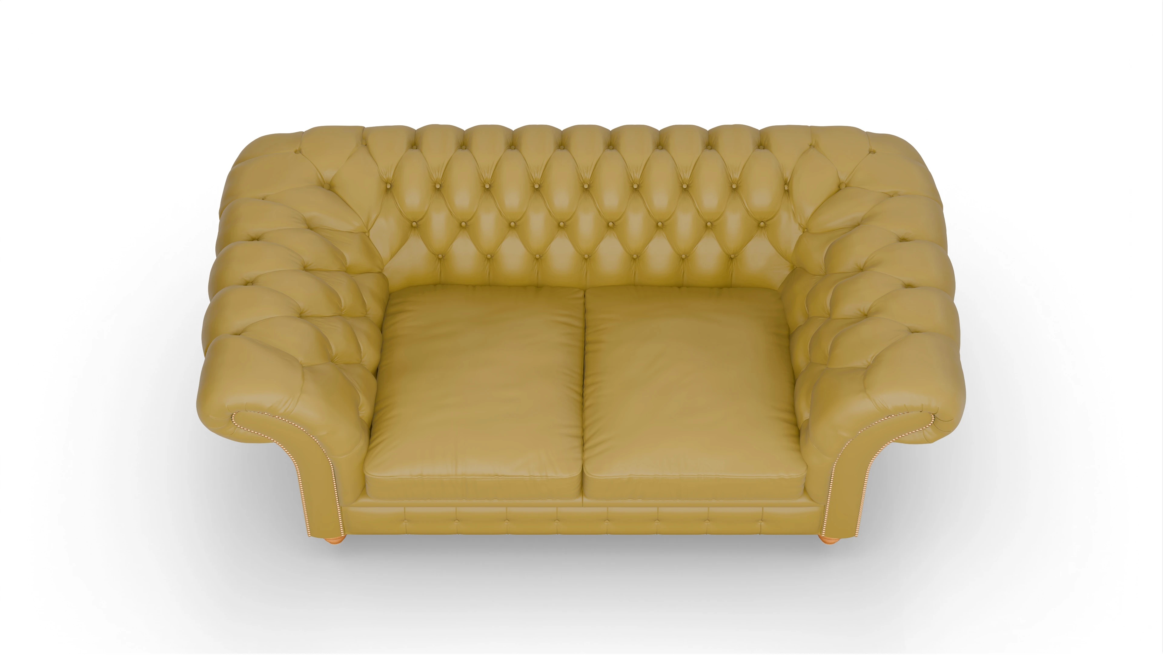 Ansicht des Produktes Knightsbridge 2-Sitzer in Leder gelb
