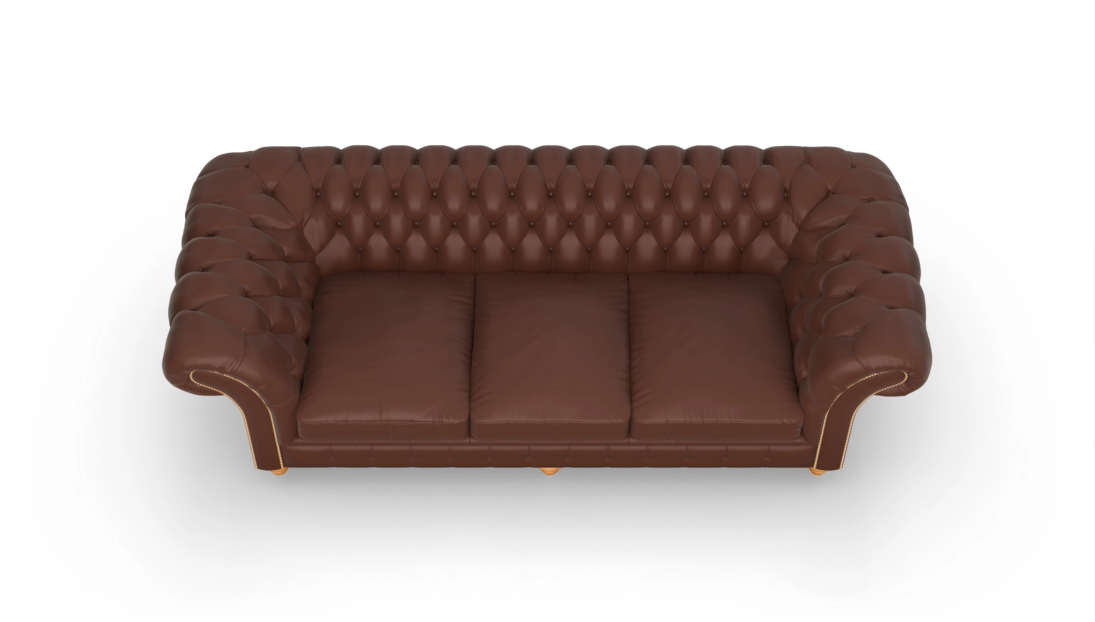 Ansicht des Produktes Knightsbridge 4-Sitzer in Leder braun