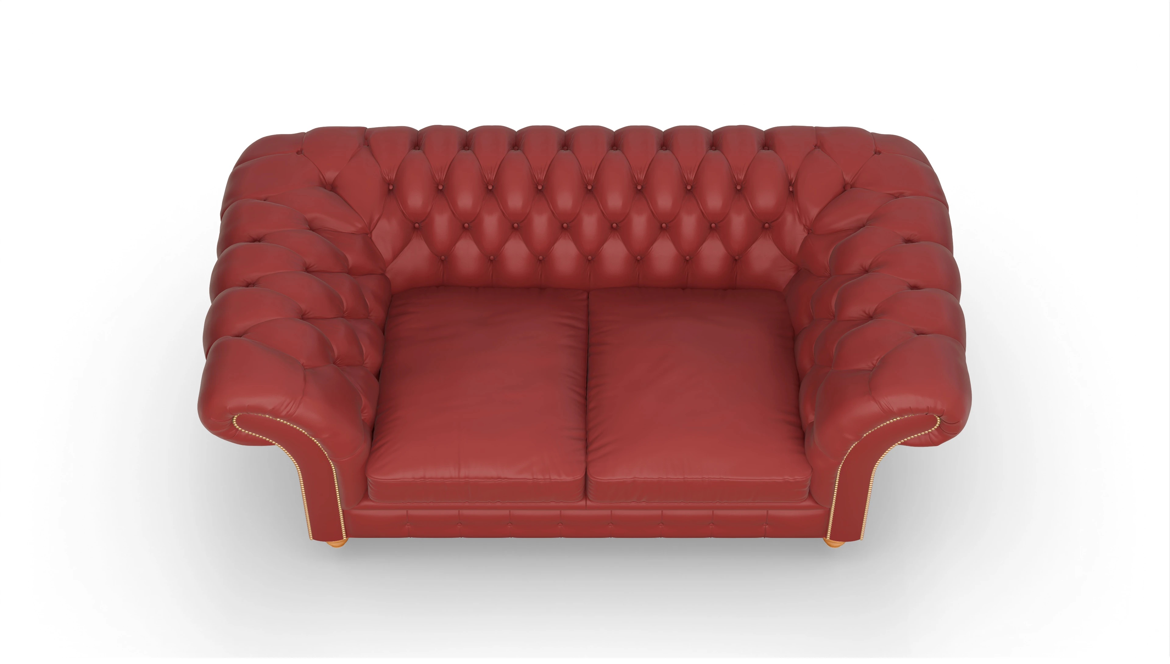 Ansicht des Produktes Knightsbridge 2-Sitzer in Leder rot