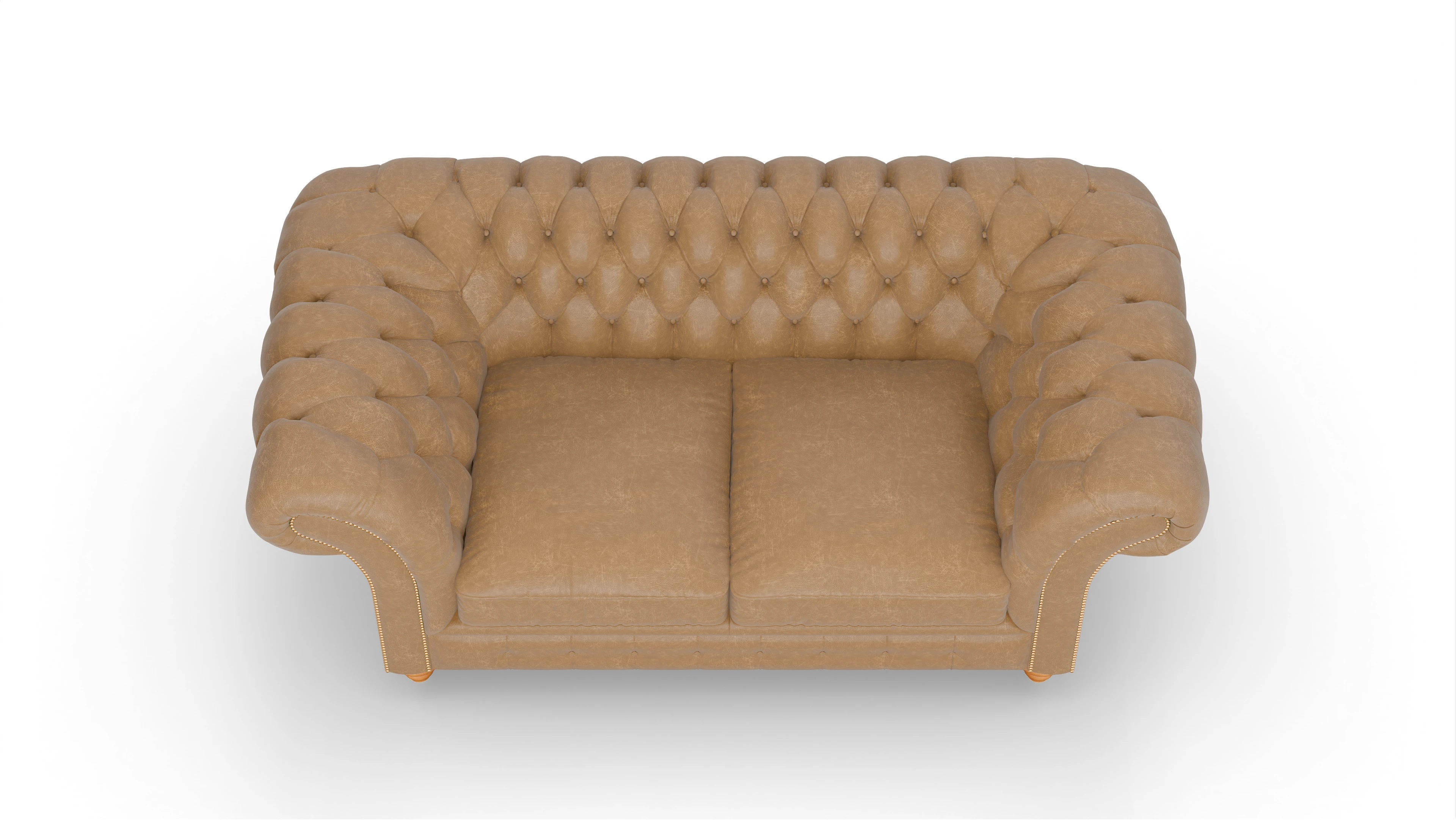 Ansicht des Produktes Knightsbridge 2-Sitzer in Leder beige