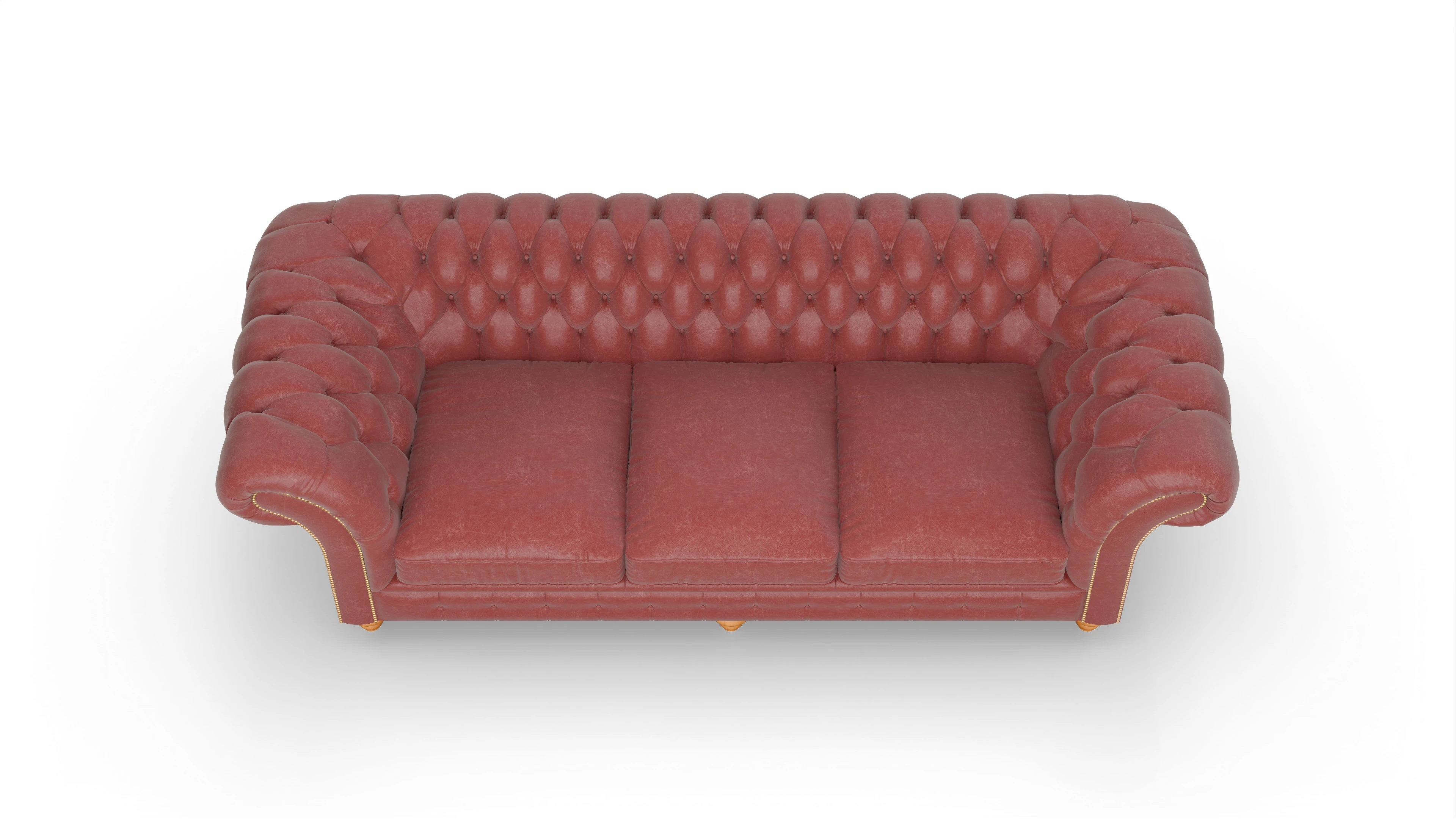 Ansicht des Produktes Knightsbridge 4-Sitzer in Leder rot