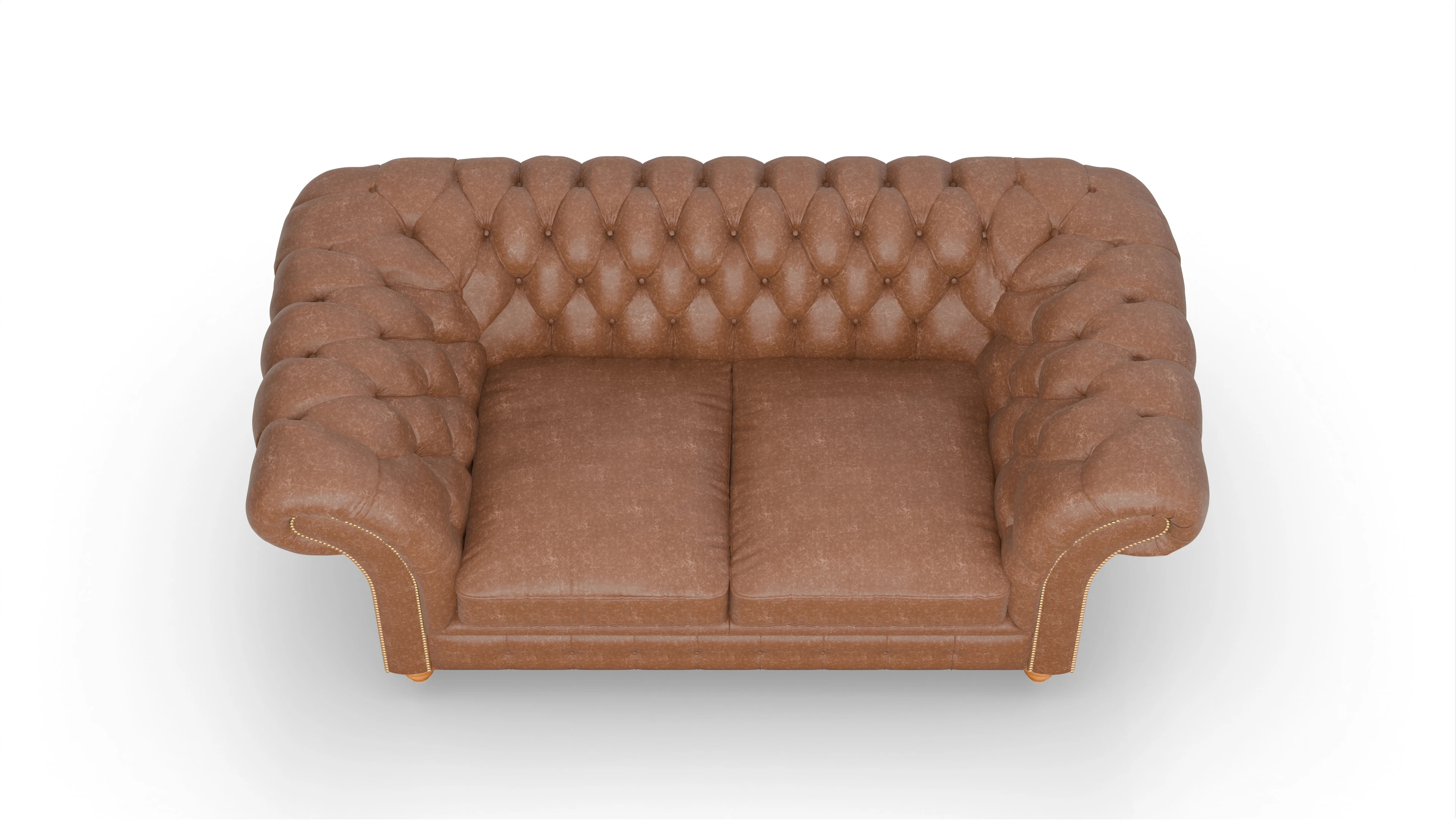 Ansicht des Produktes Knightsbridge 2-Sitzer in Leder braun