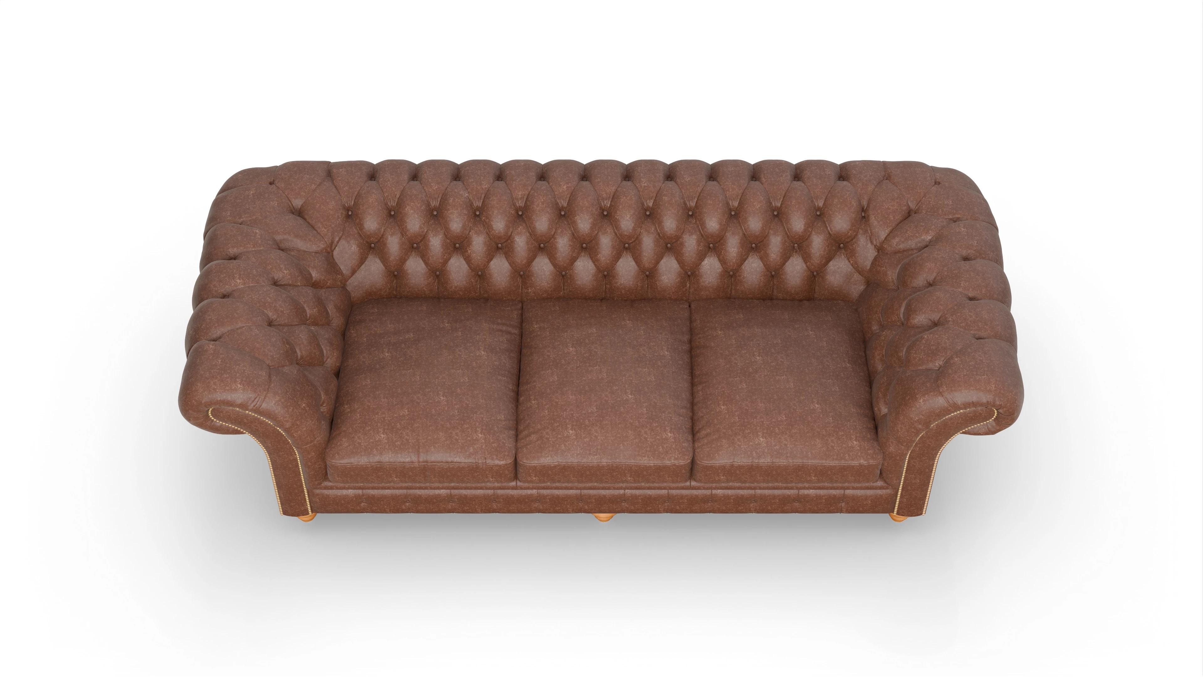 Ansicht des Produktes Knightsbridge 4-Sitzer in Leder braun