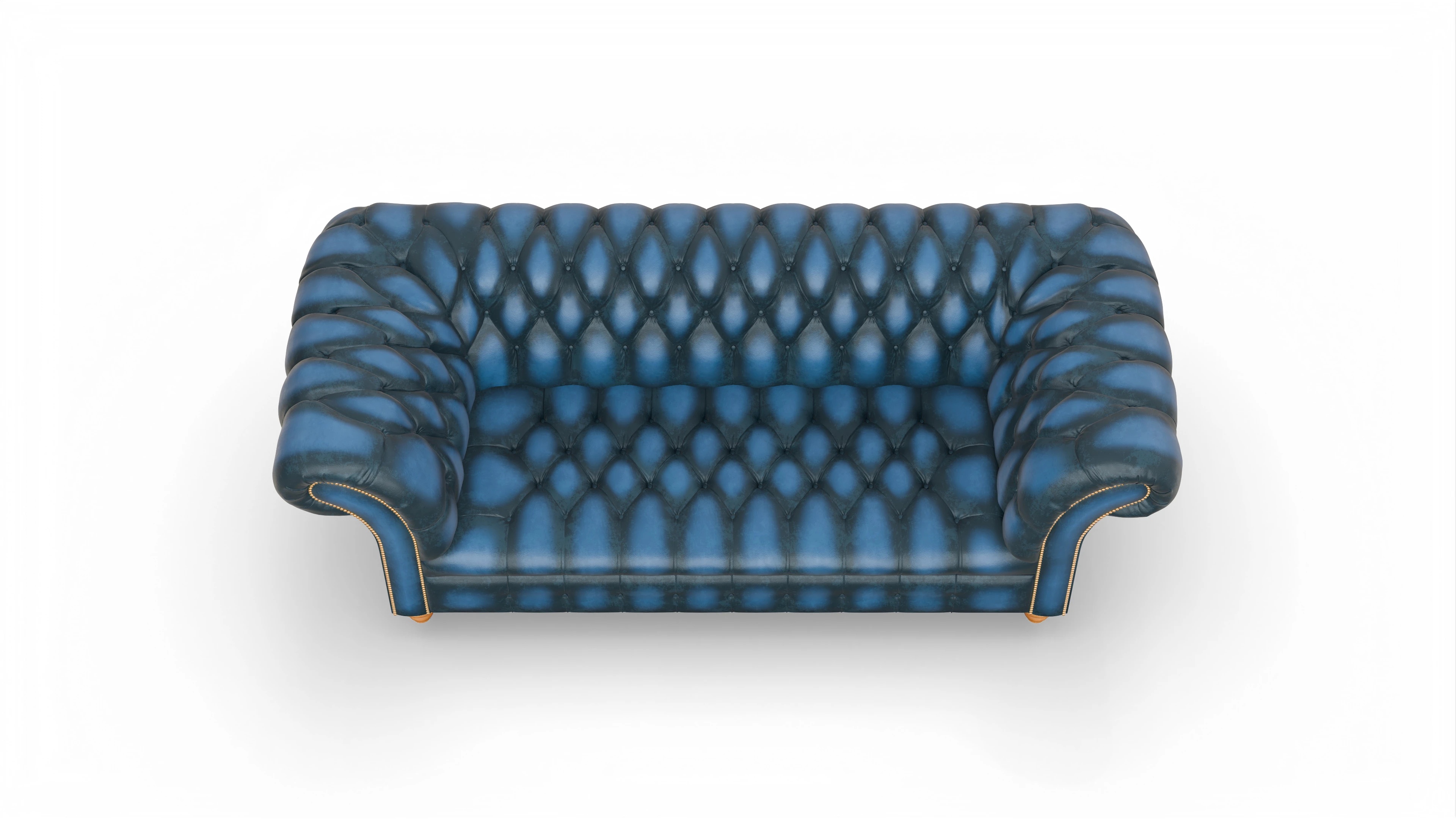 Ansicht des Produktes Mayfair 3-Sitzer in Leder blau