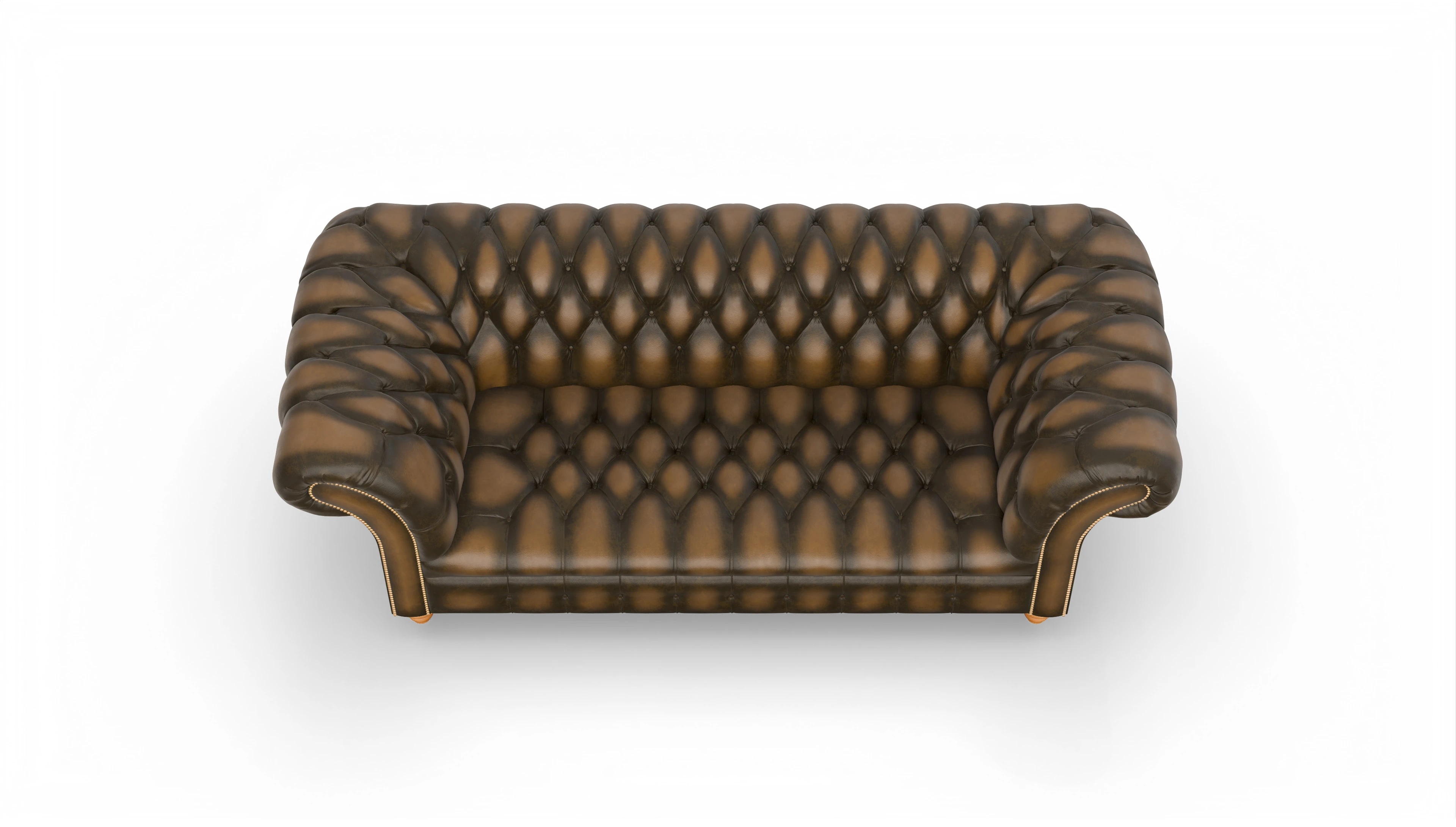 Ansicht des Produktes Mayfair 3-Sitzer in Leder braun