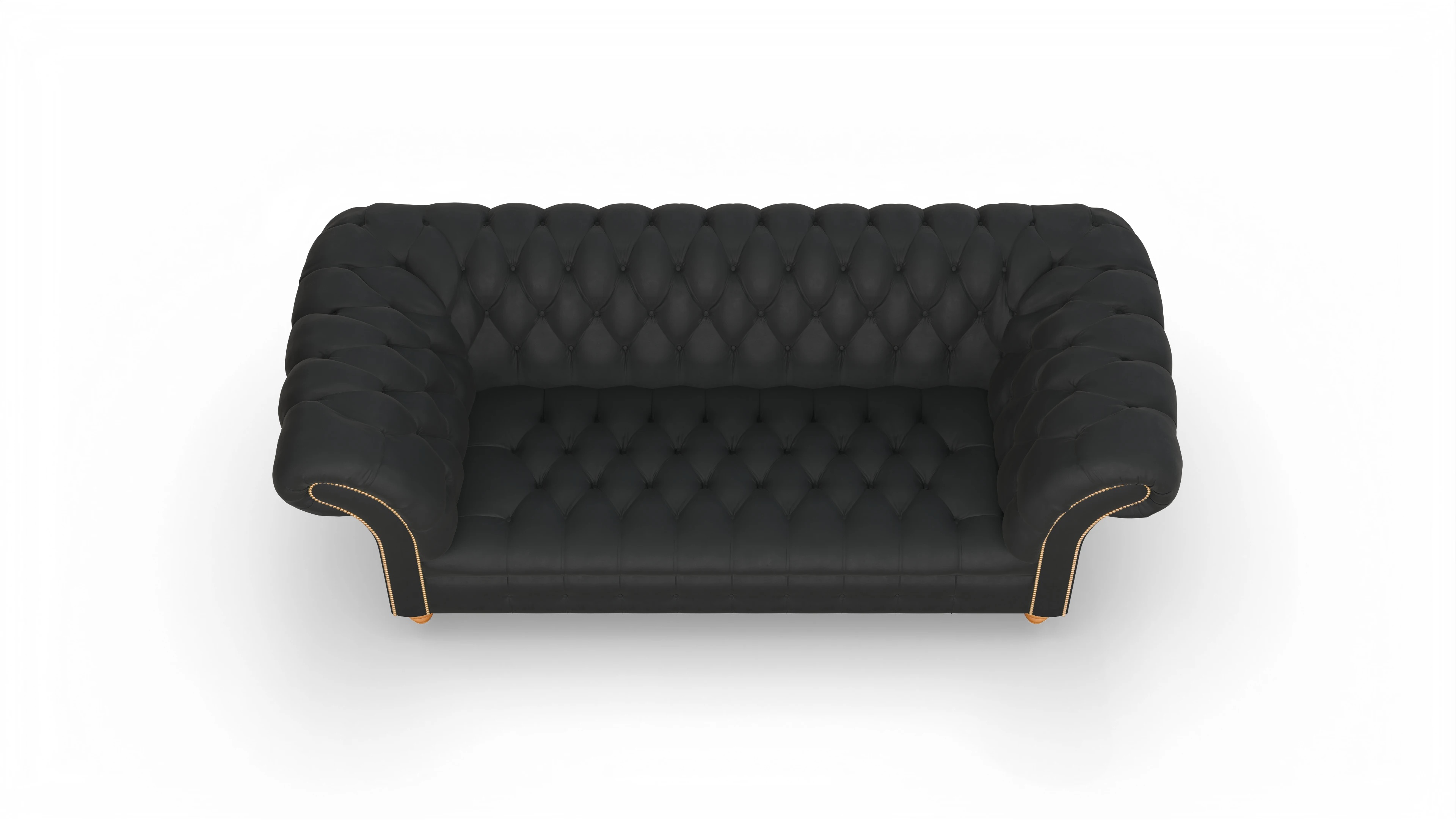 Ansicht des Produktes Mayfair 3-Sitzer in Leder schwarz