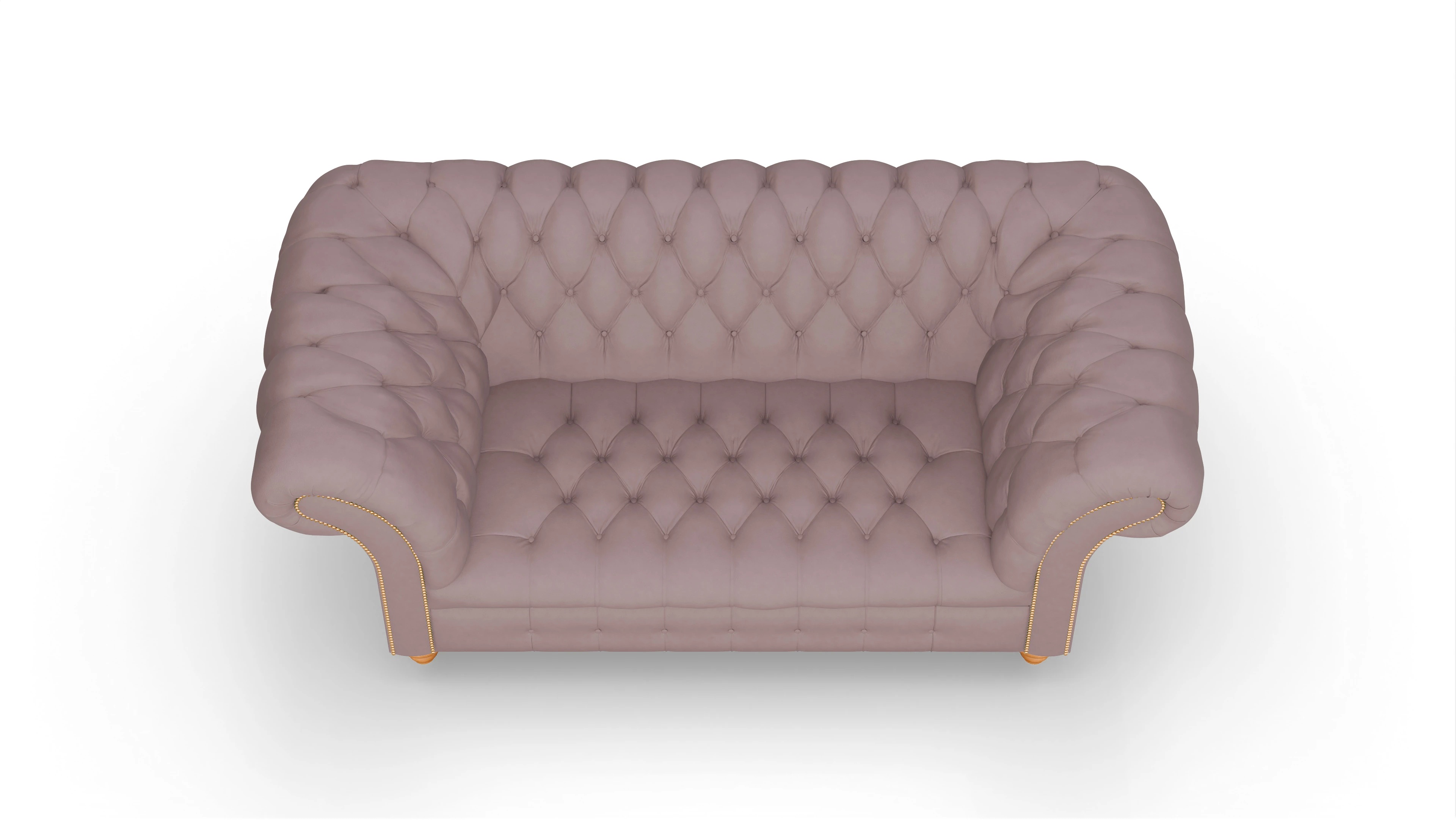 Kolonialstil-Sofa Mayfair Ansicht des Produktes Mayfair 2-Sitzer in Leder rot