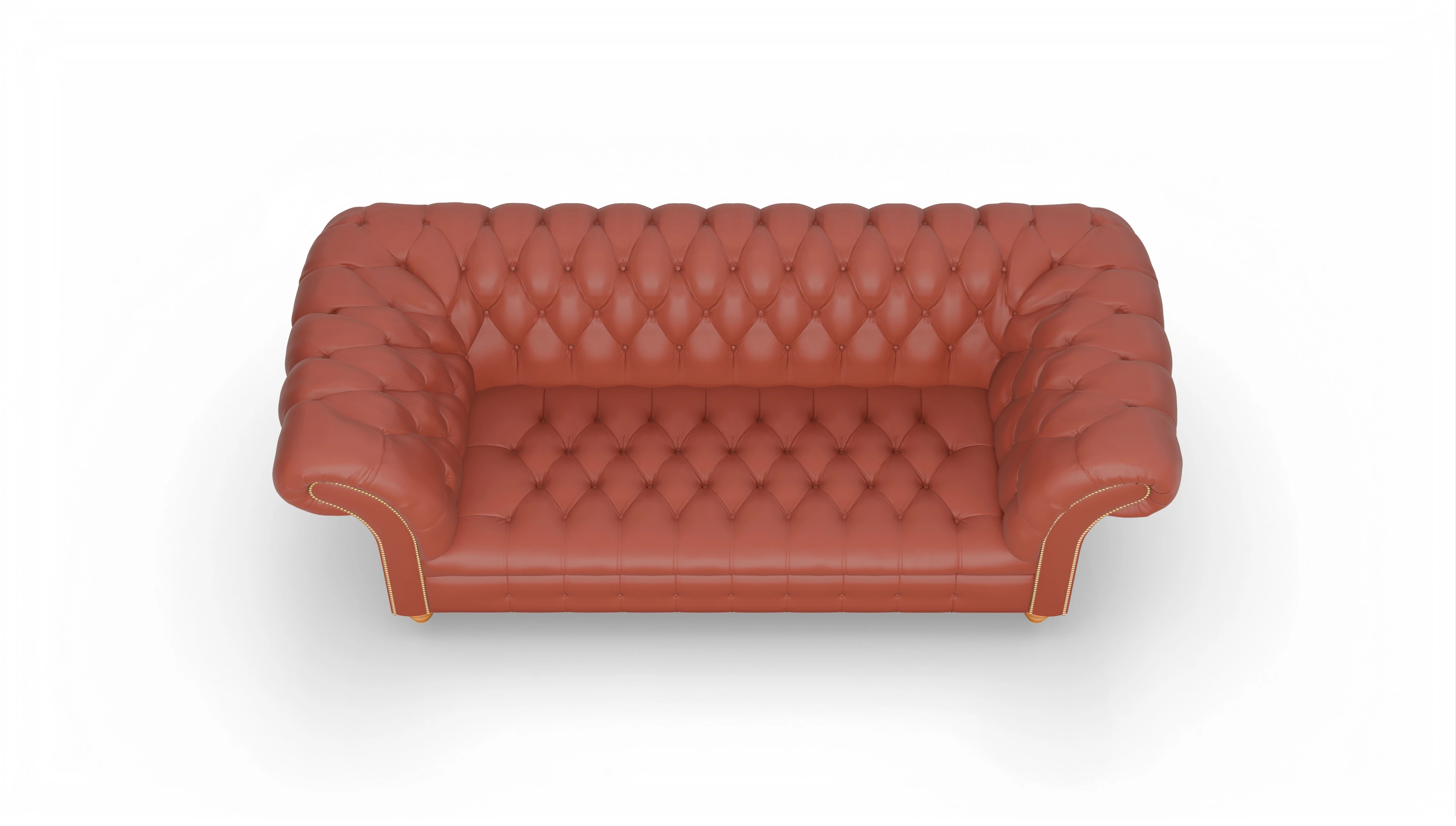 Ansicht des Produktes Mayfair 3-Sitzer in Leder orange