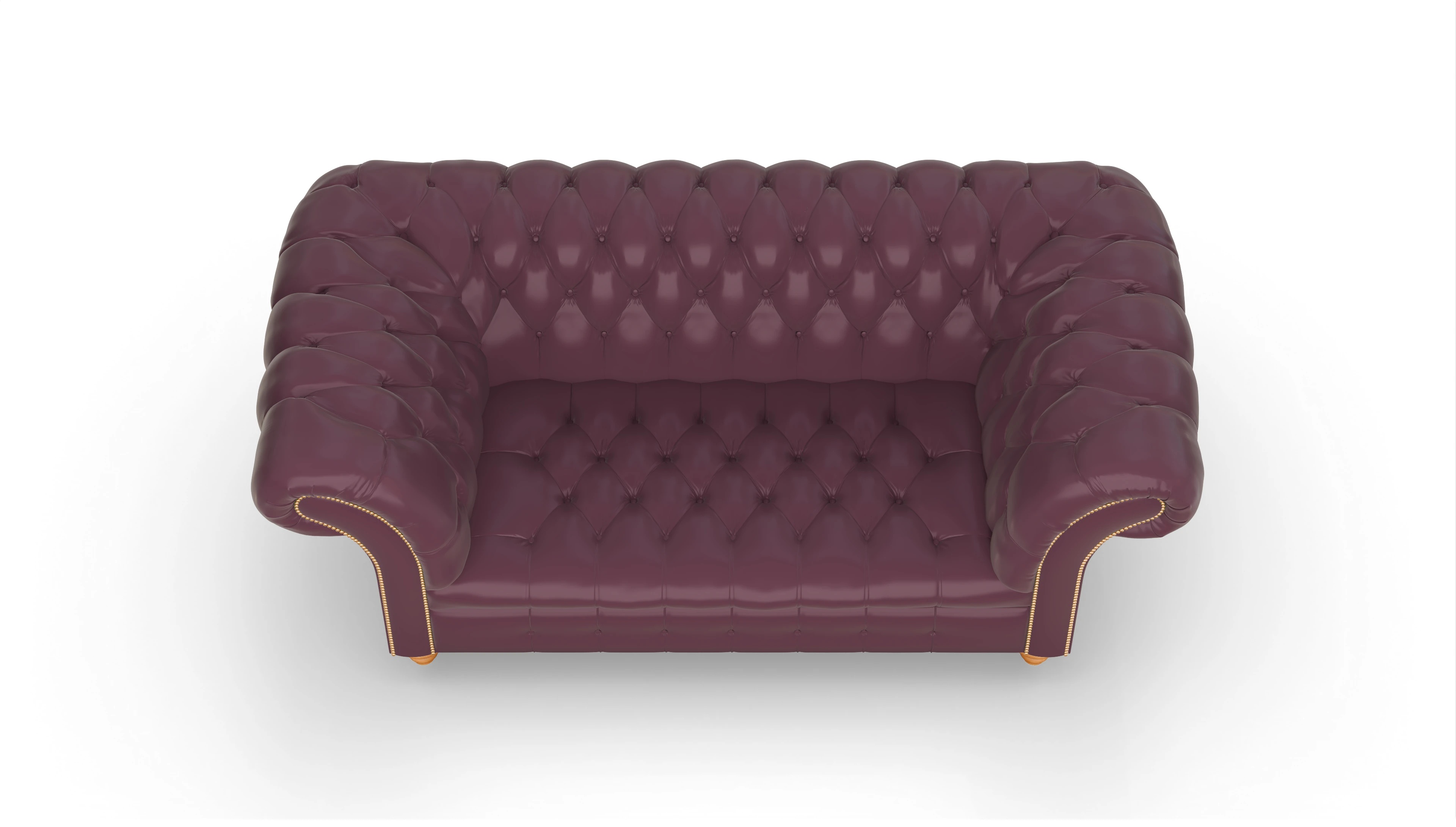 Kolonialstil-Sofa Mayfair Ansicht des Produktes Mayfair 2-Sitzer in Leder rot