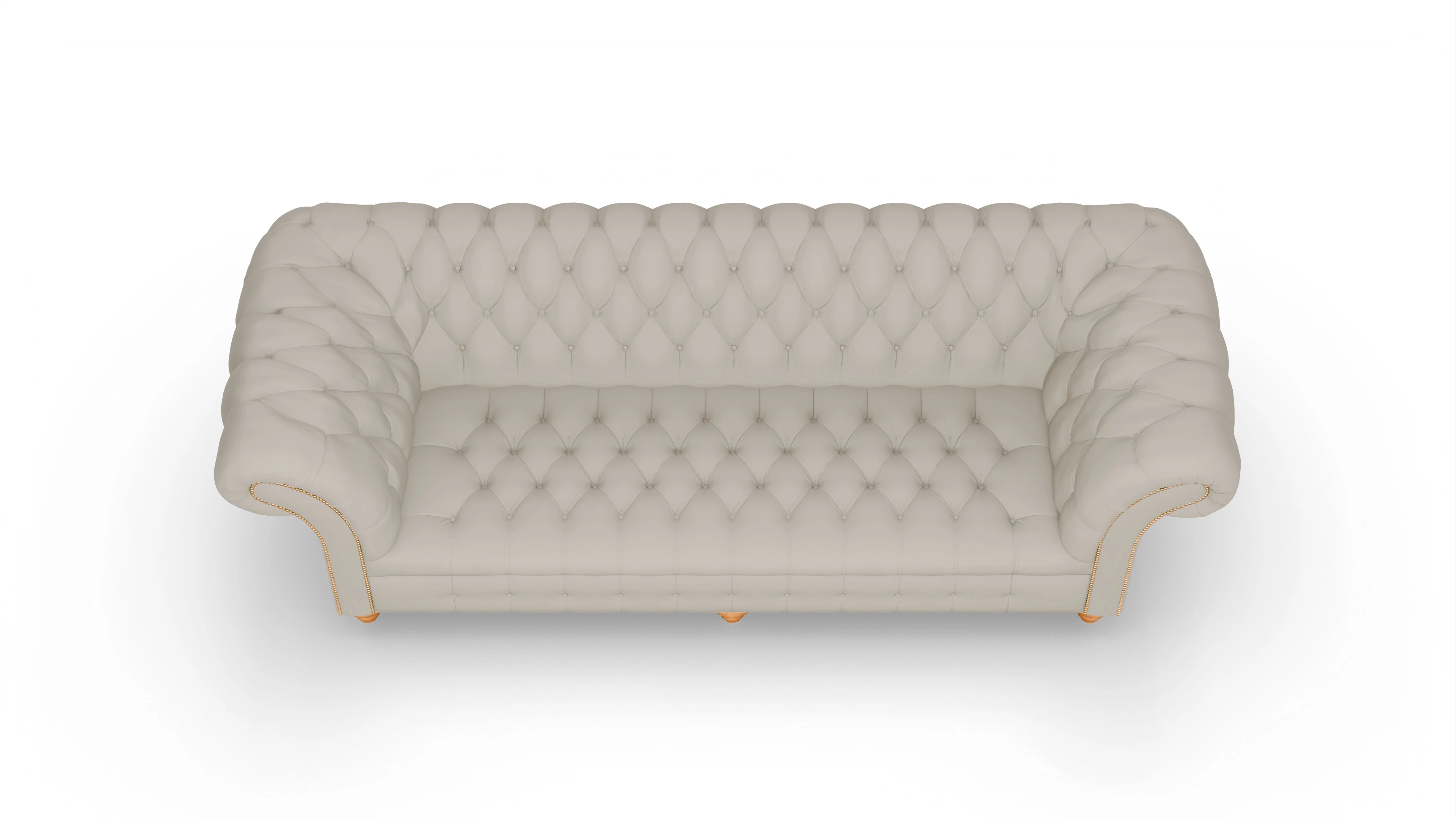 Kolonialstil-Sofa Mayfair Ansicht des Produktes Mayfair 4-Sitzer in Leder weiß